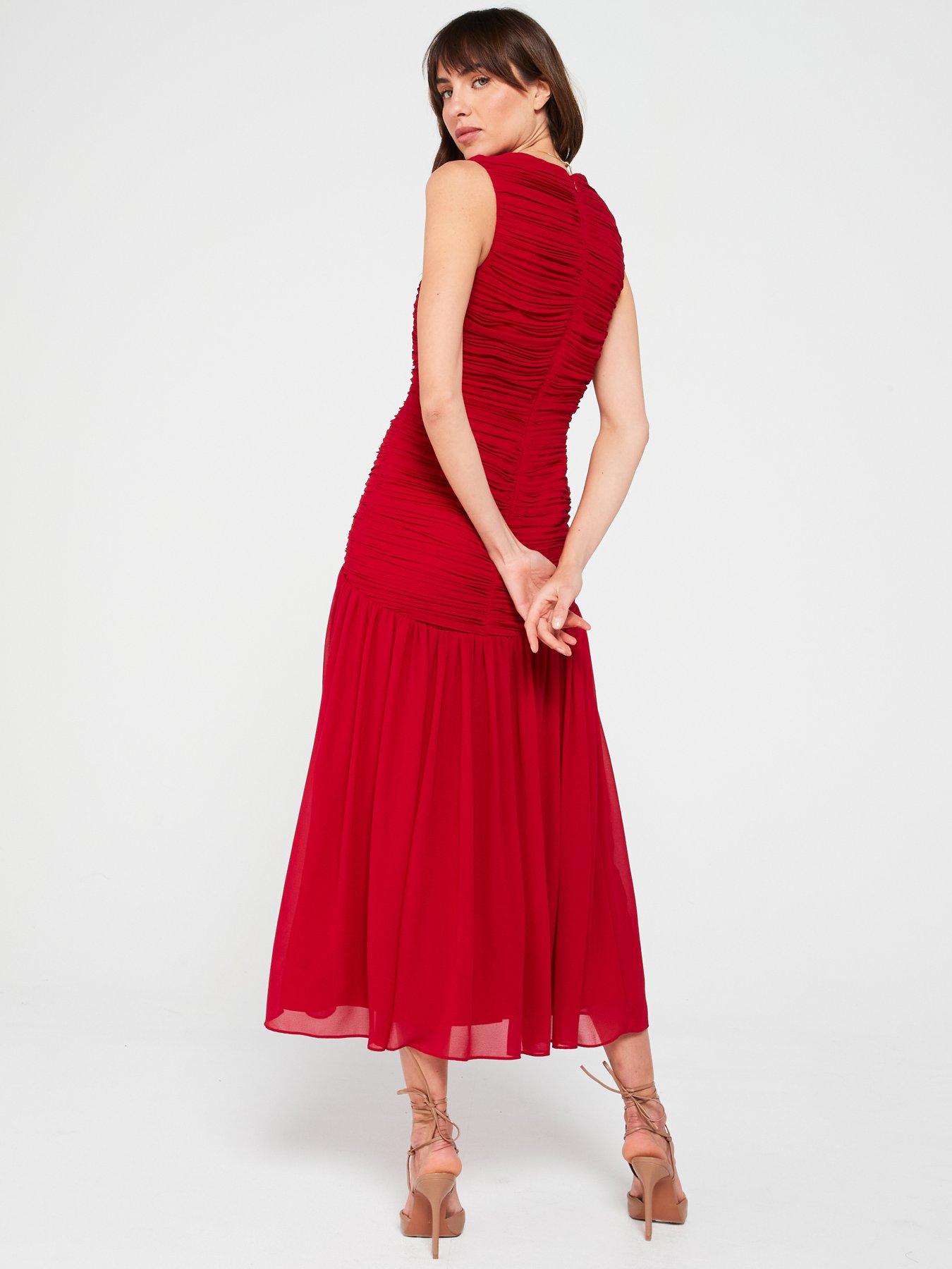 v-by-very-ruched-drop-hem-midi-dress-redstillFront