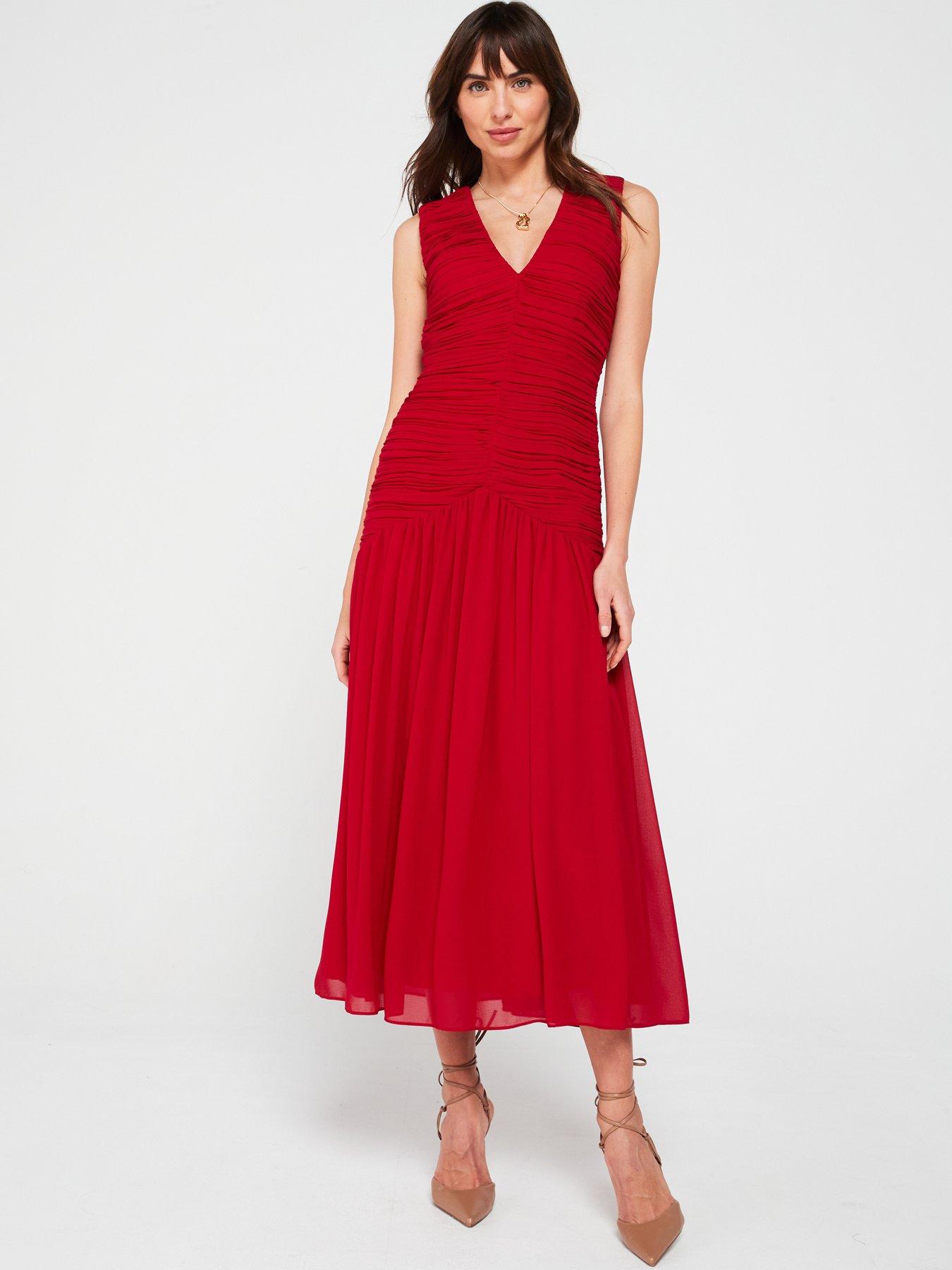 v-by-very-ruched-drop-hem-midi-dress-redback