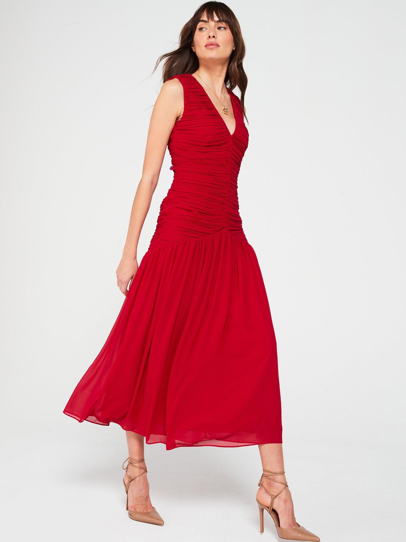 v-by-very-ruched-drop-hem-midi-dress-reddetail