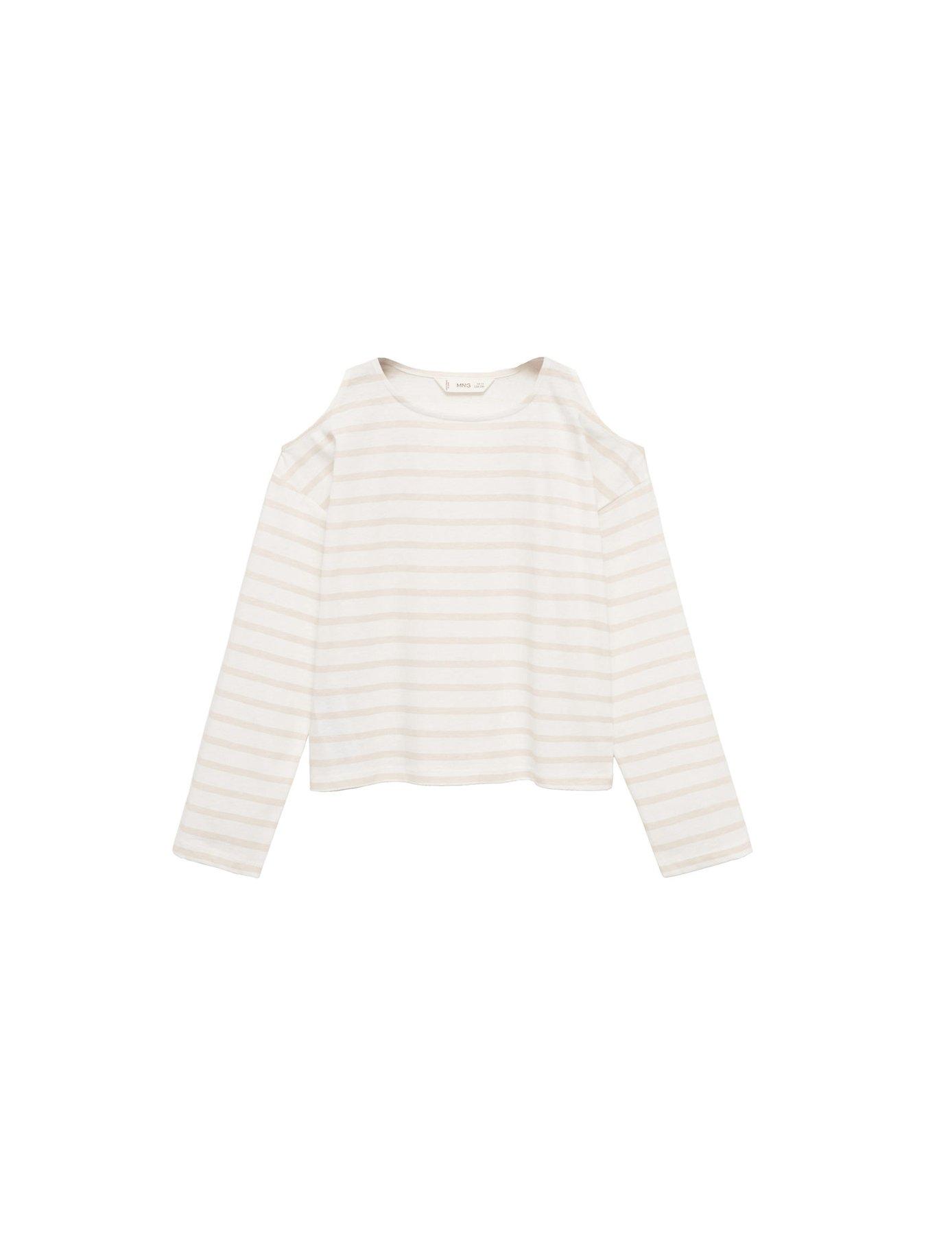 mango-girls-striped-cut-out-shoulder-long-sleeve-t-shirt-whitestillFront