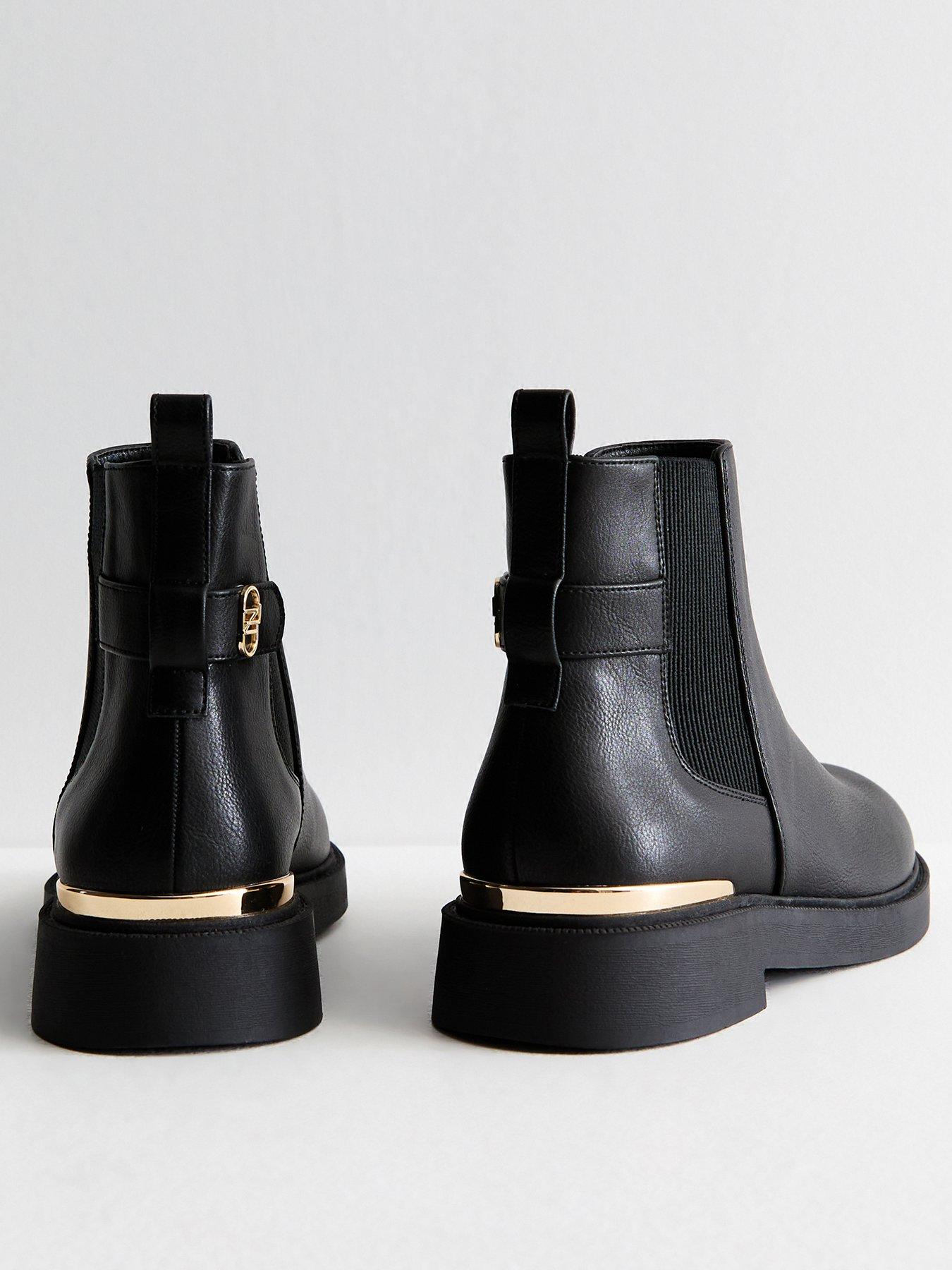 Wide Fit New Look Ladies Black Ankle Boots New Look Wide Fit
