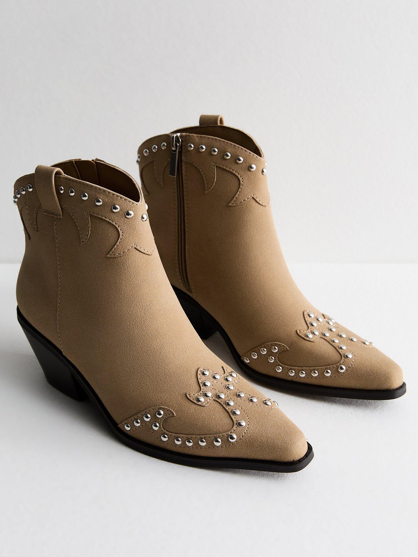 new-look-studded-western-ankle-boots-brownstillFront