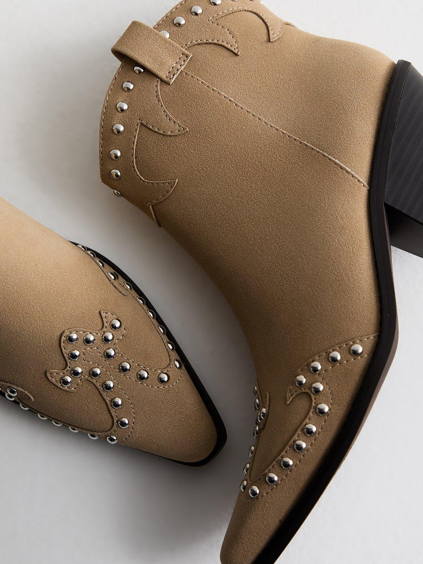 new-look-studded-western-ankle-boots-browndetail