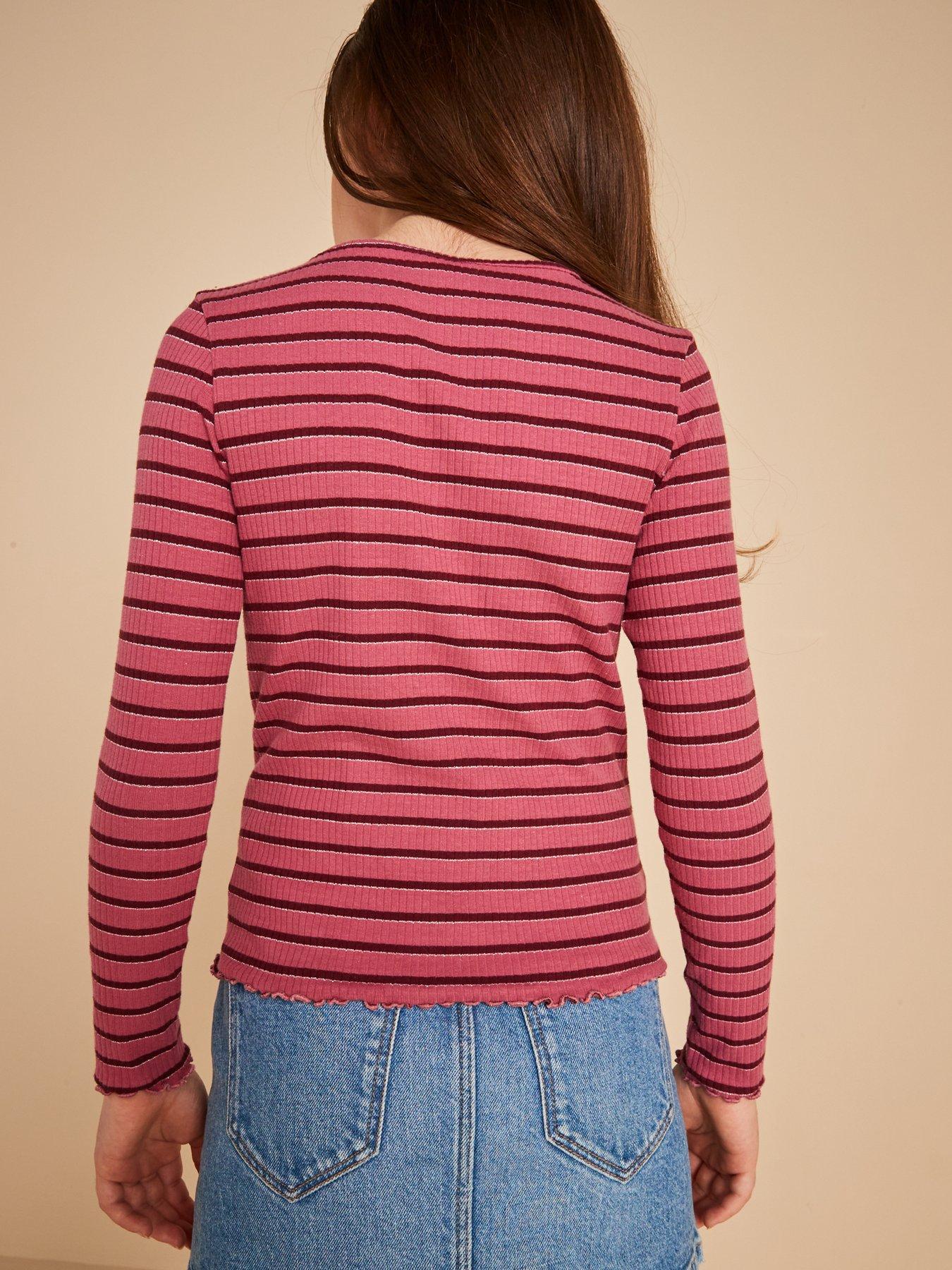 mango-girls-striped-rib-long-sleeve-tshirt-pinkstillFront