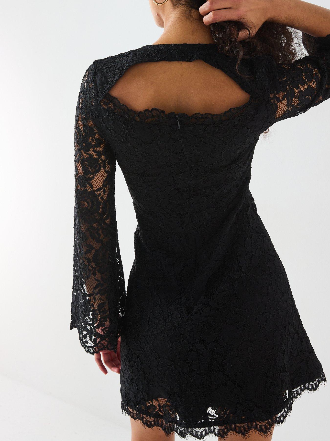 v-by-very-cut-out-lace-skater-blackdetail