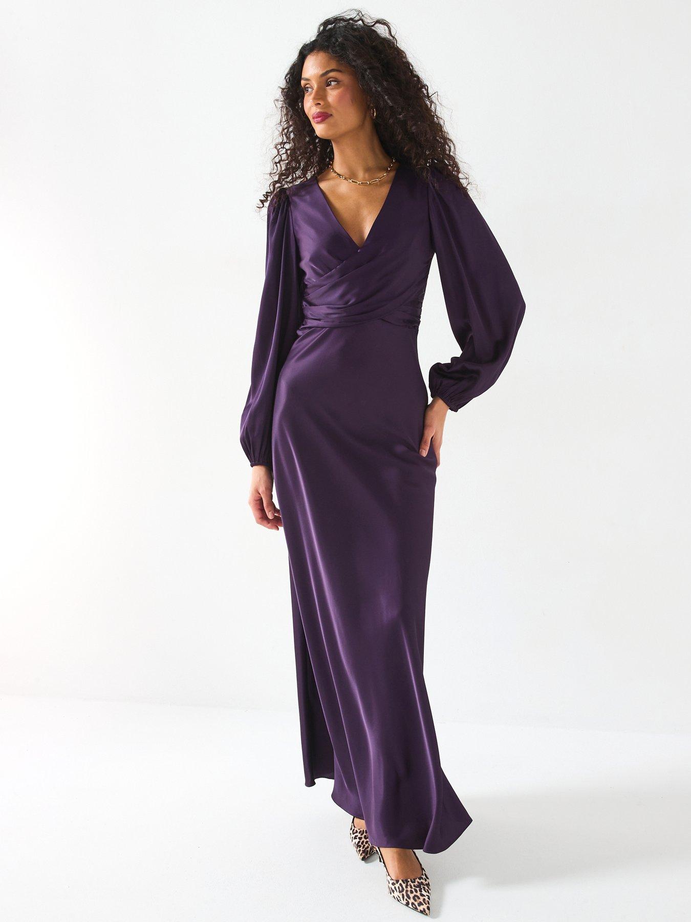 v-by-very-satin-wrap-column-midaxi-dress-purpledetail