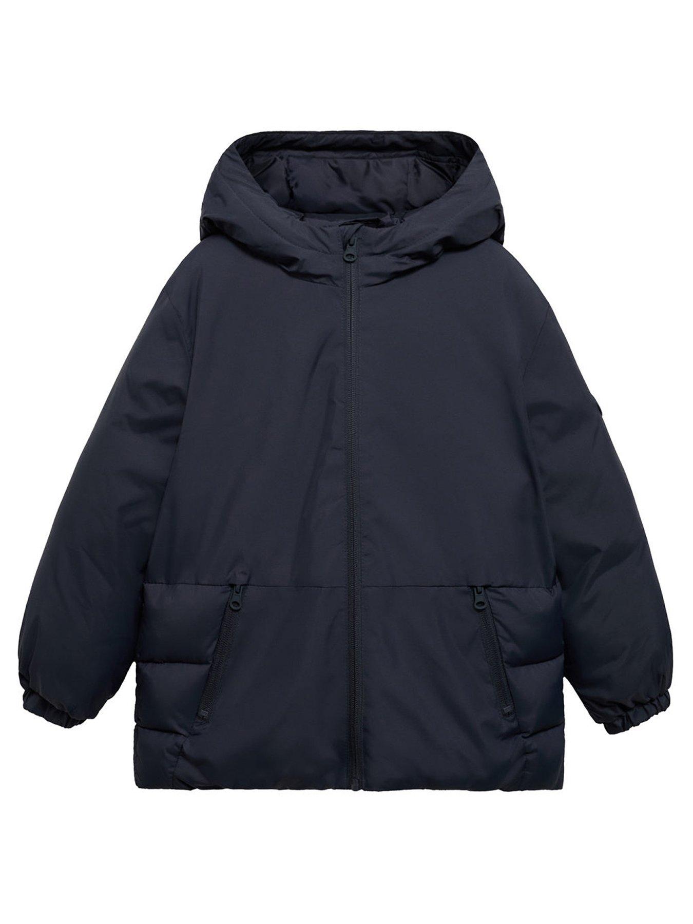 Image 1 of 4 of Mango Boys Padded Coat - Navy