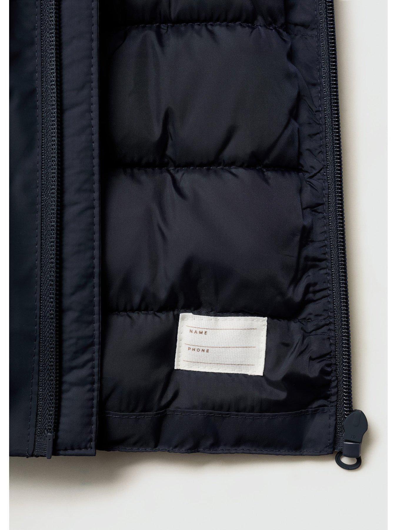 Image 3 of 4 of Mango Boys Padded Coat - Navy