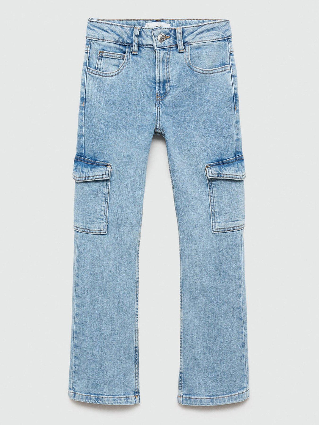 mango-girls-cargo-jeans-light-blue