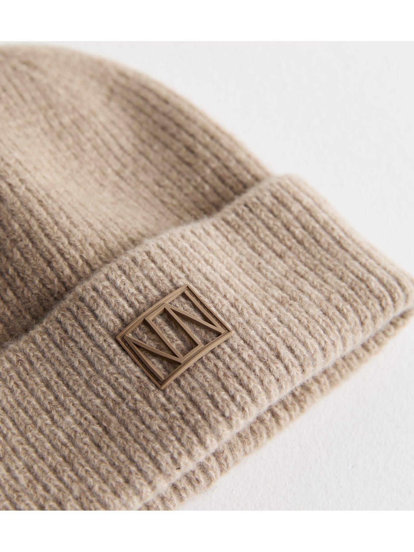 new-look-cream-logo-tab-rib-knit-beanie-hatback