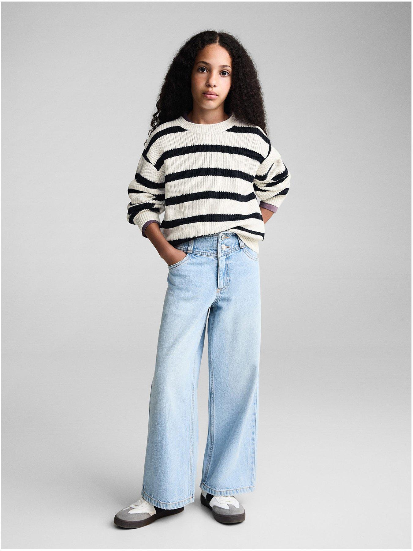 mango-girls-striped-knitted-jumper-white