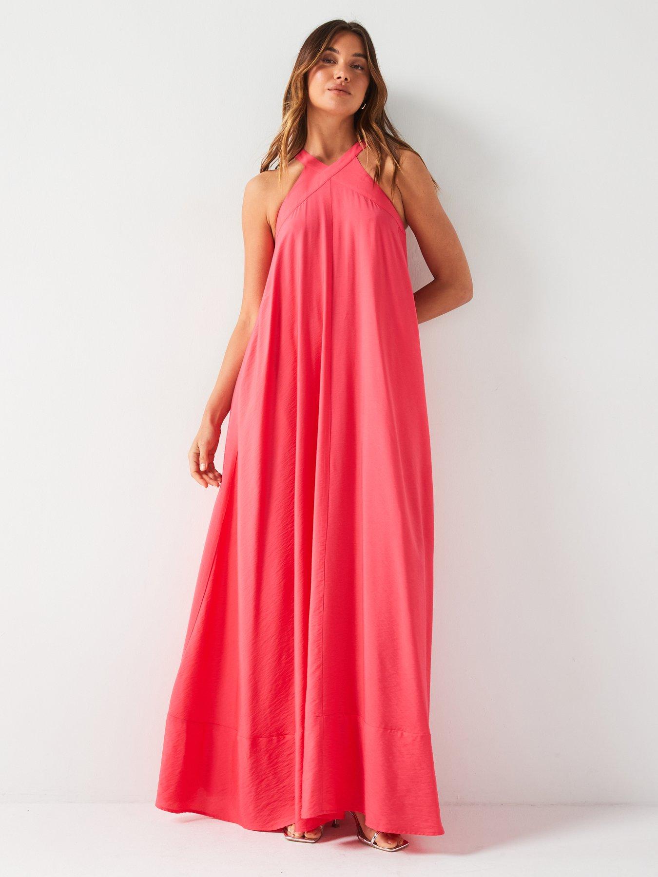 v-by-very-sleeveless-volume-maxi-dress-redback