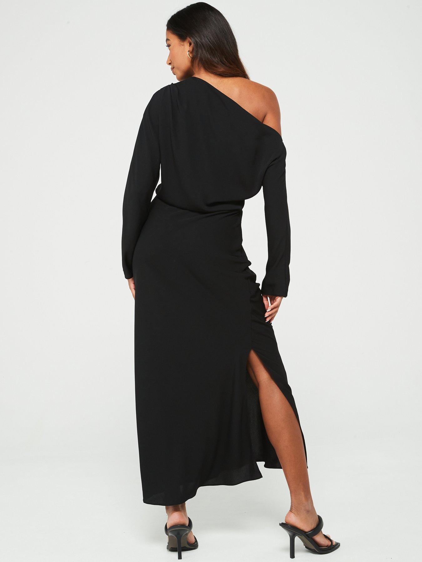 v-by-very-off-the-shoulder-midaxi-dress-blackstillFront