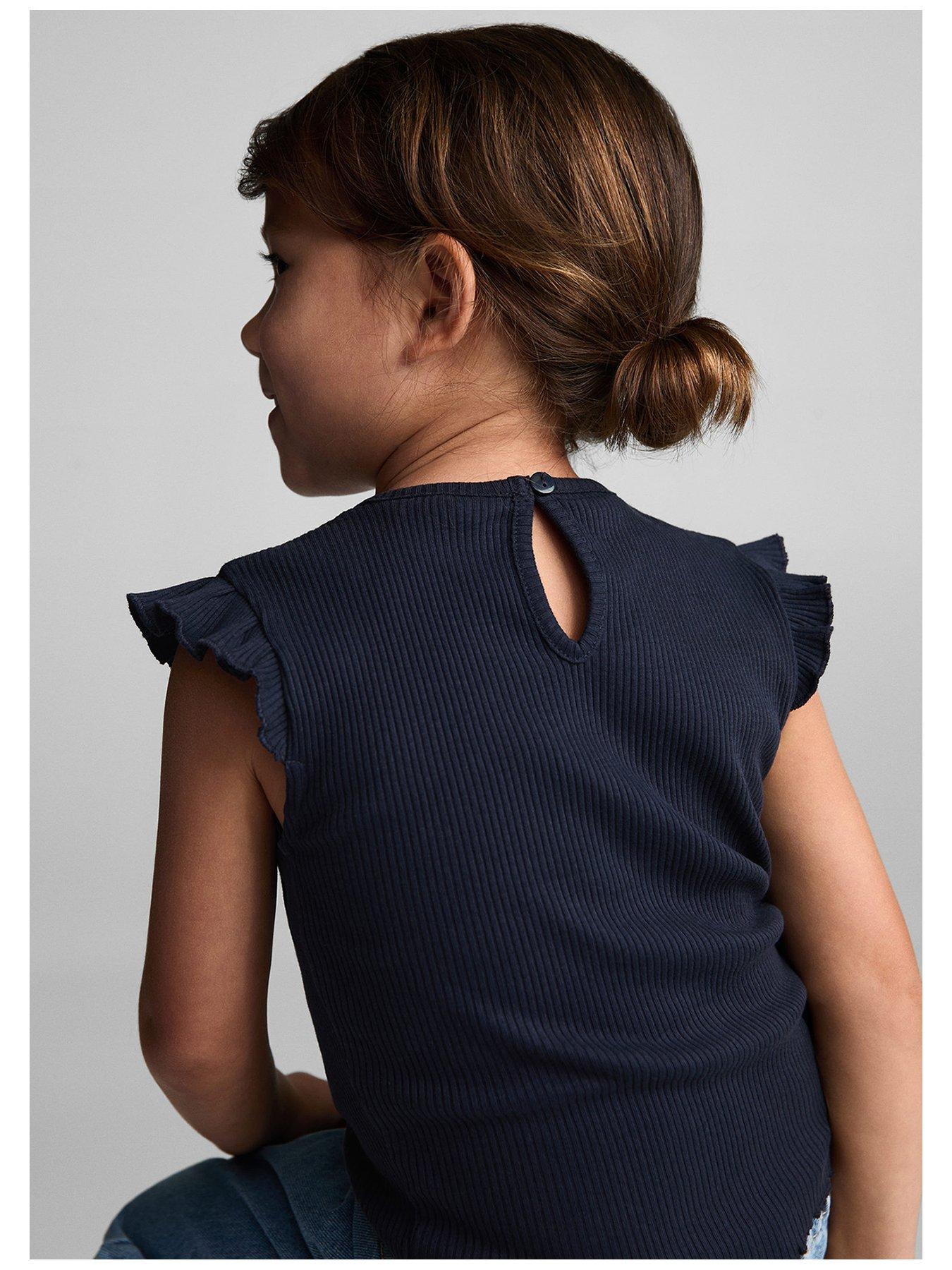 mango-younger-girls-frill-sleeve-ribbed-tshirt-navyback