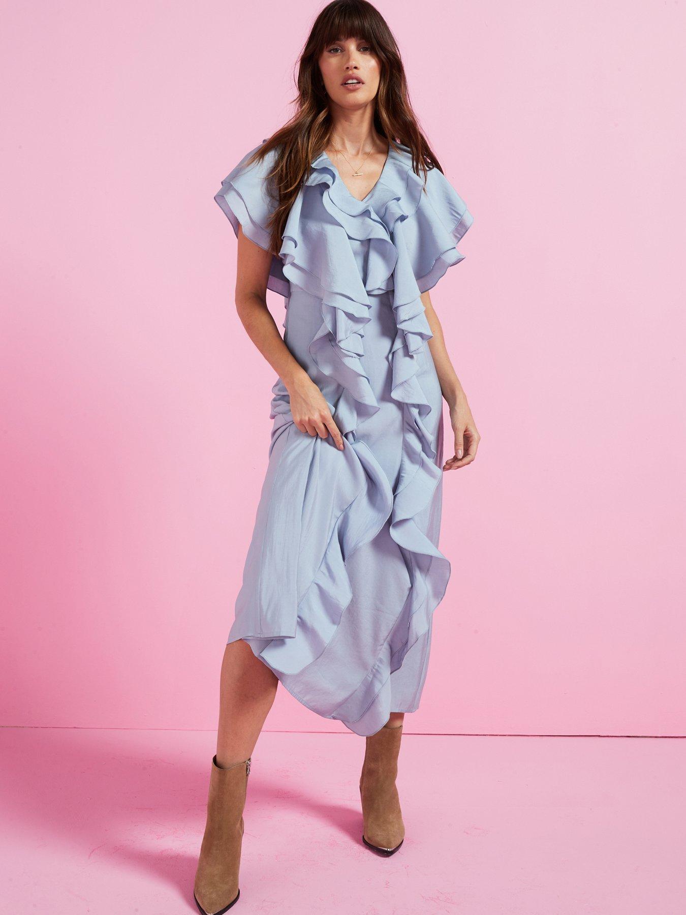 v-by-very-soft-ruffle-v-neck-midaxi-dress-blue