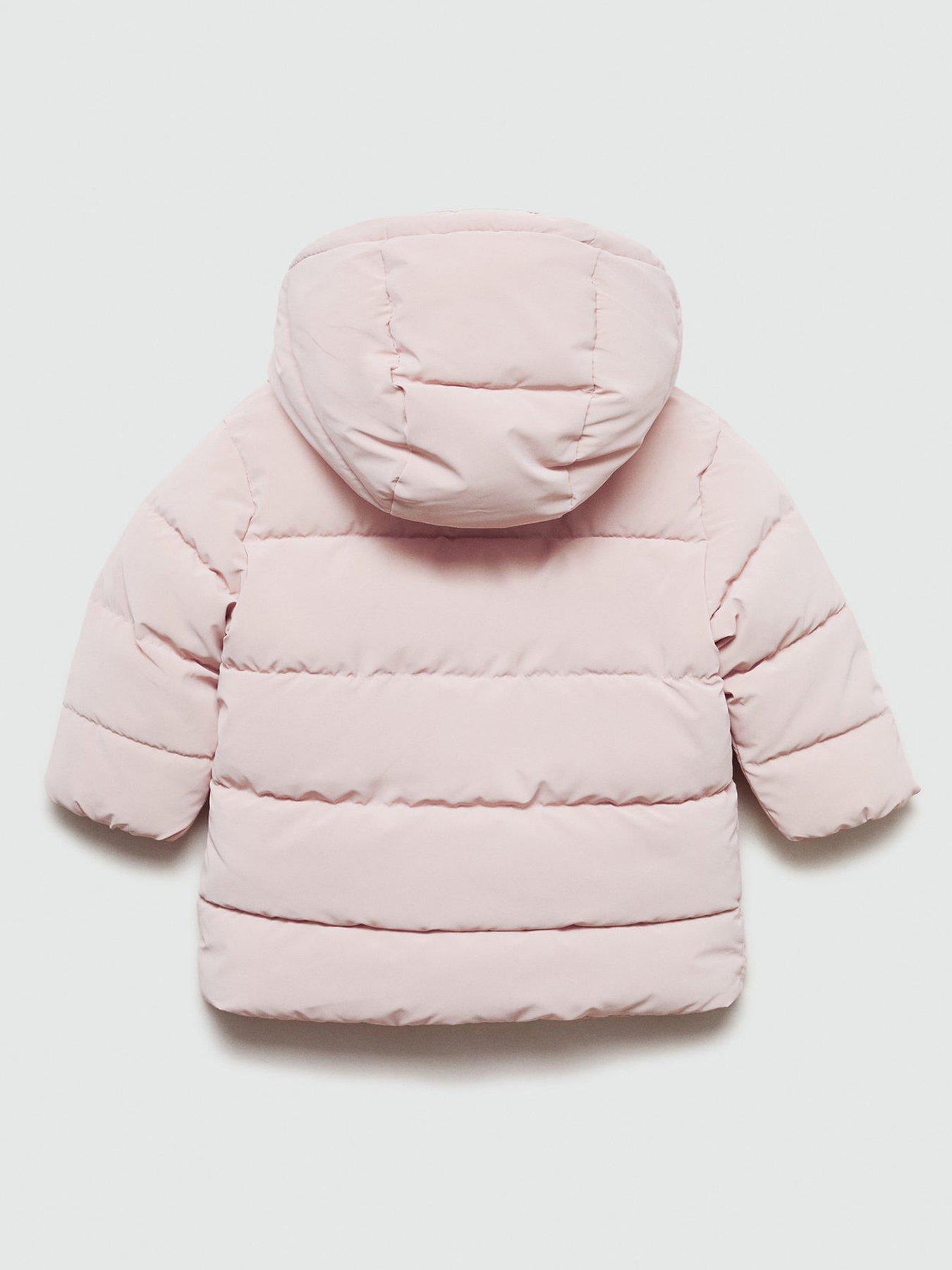 Image 2 of 4 of Mango Younger Girls Padded Coat - Light Pink