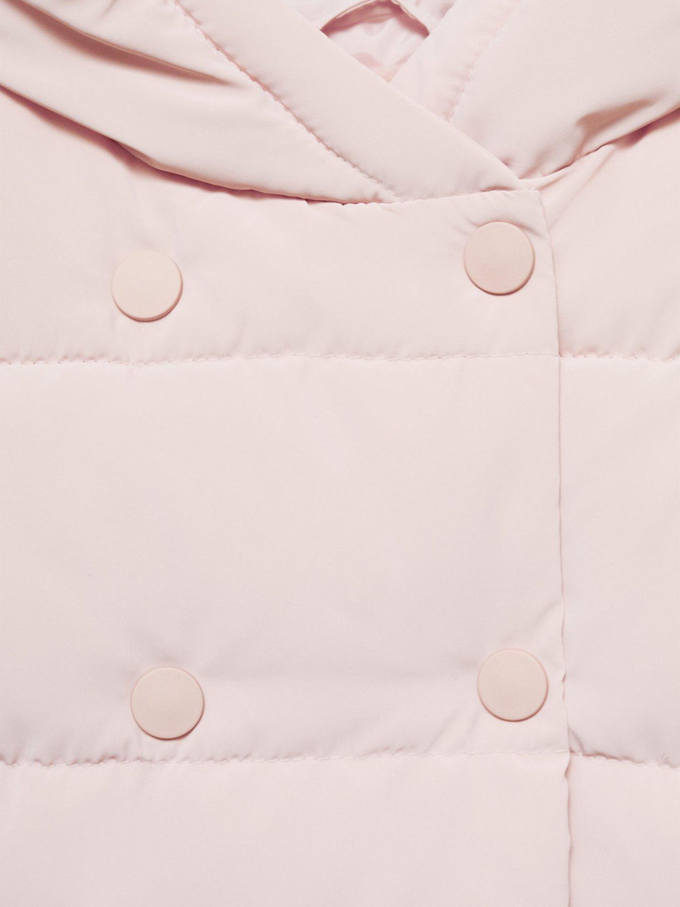 Image 4 of 4 of Mango Younger Girls Padded Coat - Light Pink