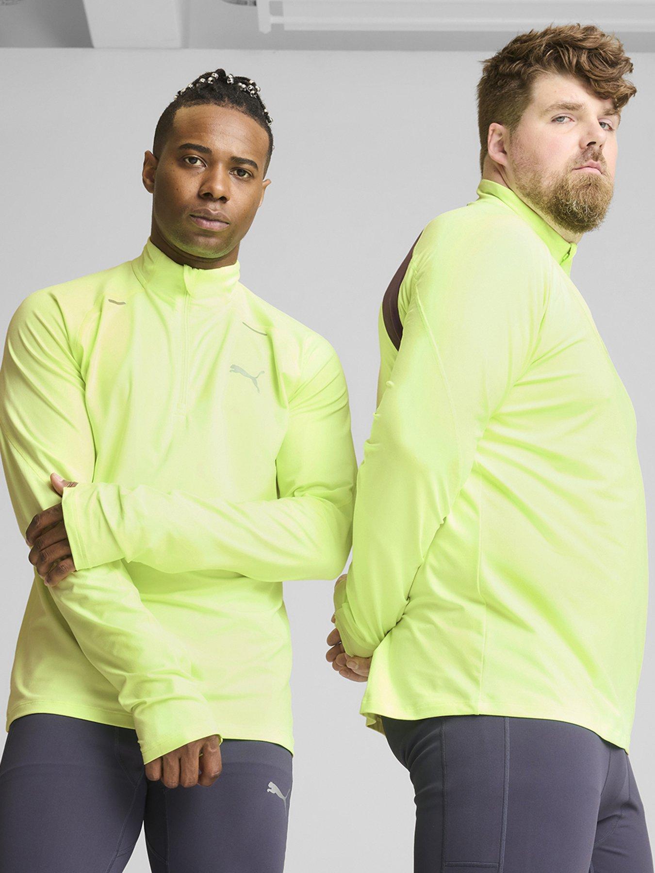 undefined Mens Running Cloudspun 1/4 Zip - Green