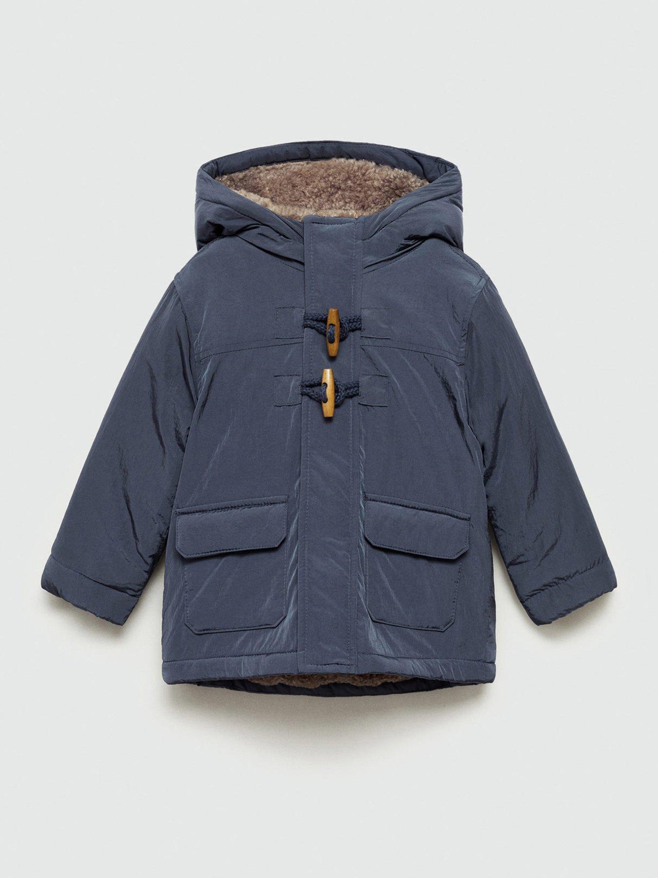 Image 2 of 5 of Mango Younger Boys Padded Duffle Coat - Blue
