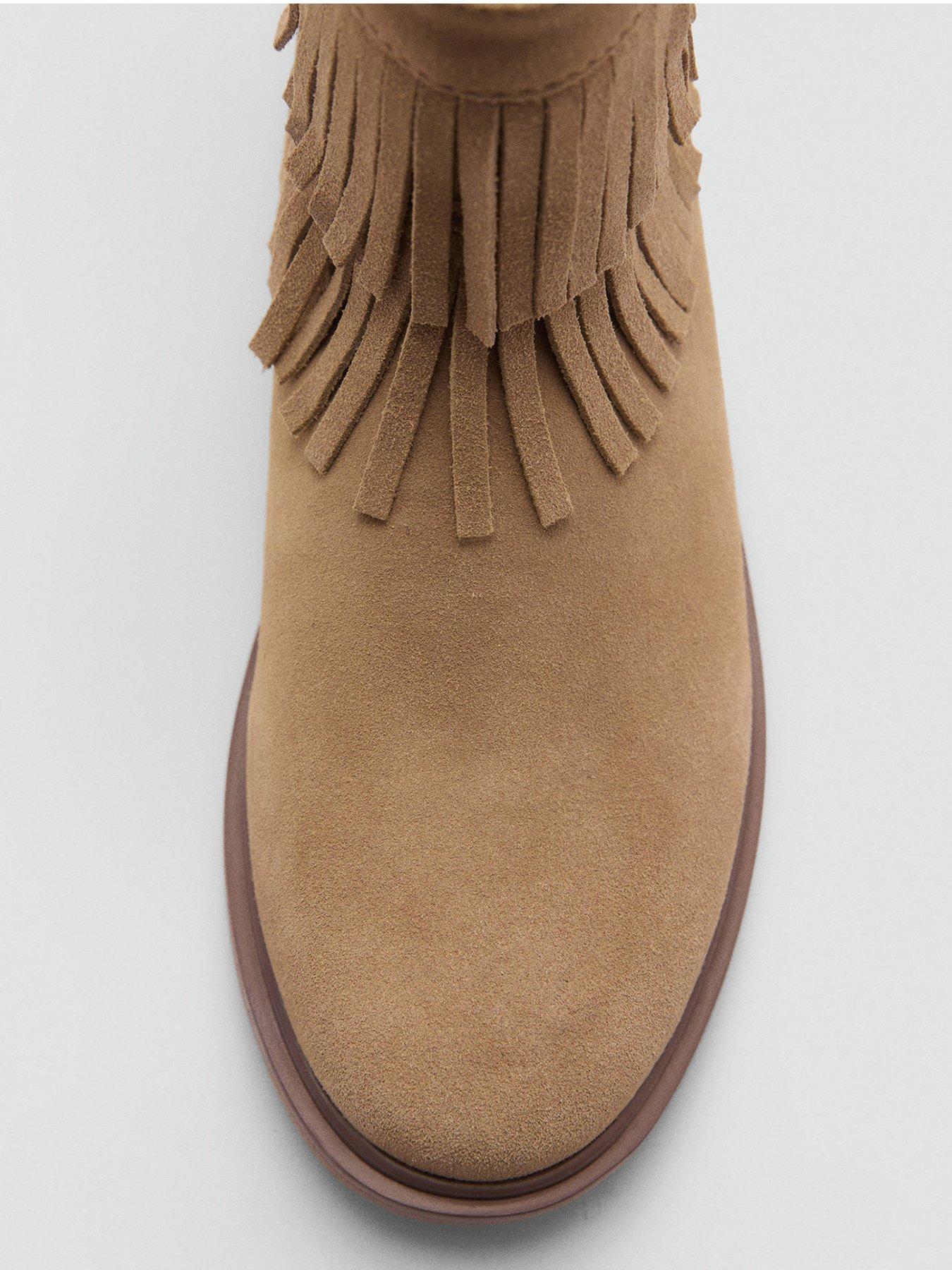 mango-girls-fringe-suede-ankle-boots-beigeoutfit