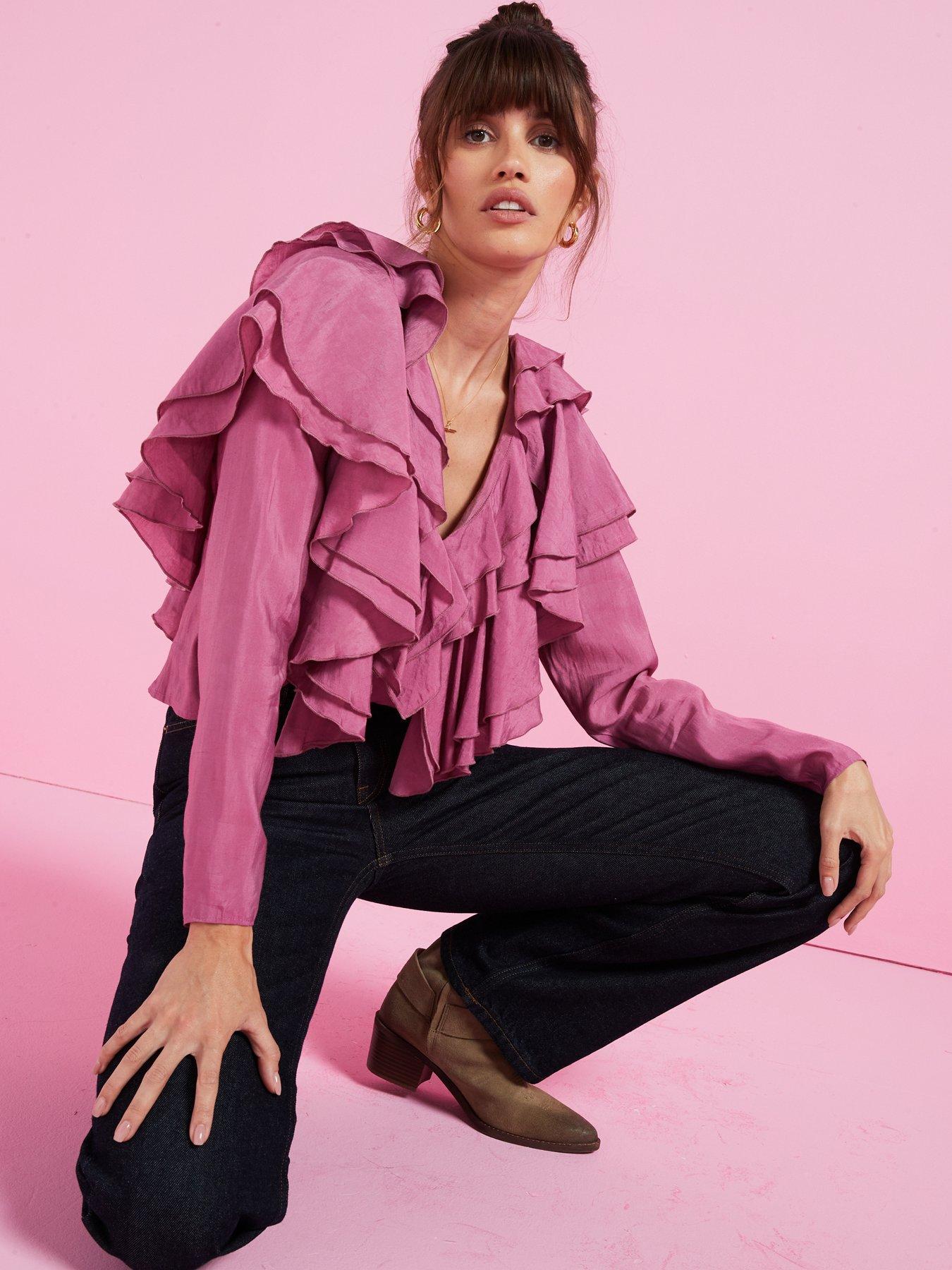 v-by-very-soft-ruffle-long-sleeve-blouse-pinkoutfit