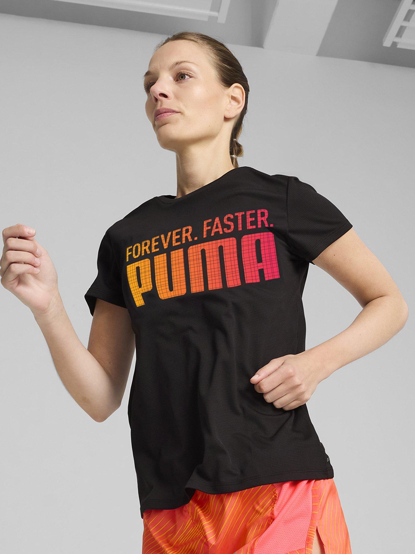 Puma Womens Running Favorites Forever Faster Graphic T-Shirt