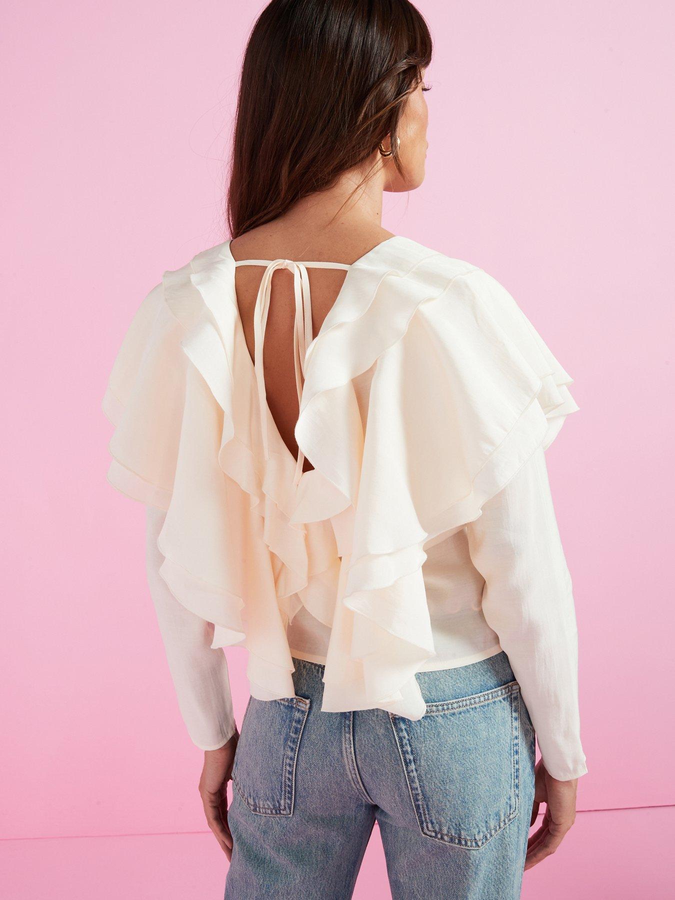 v-by-very-soft-ruffle-long-sleeve-blouse-buttermilkstillFront