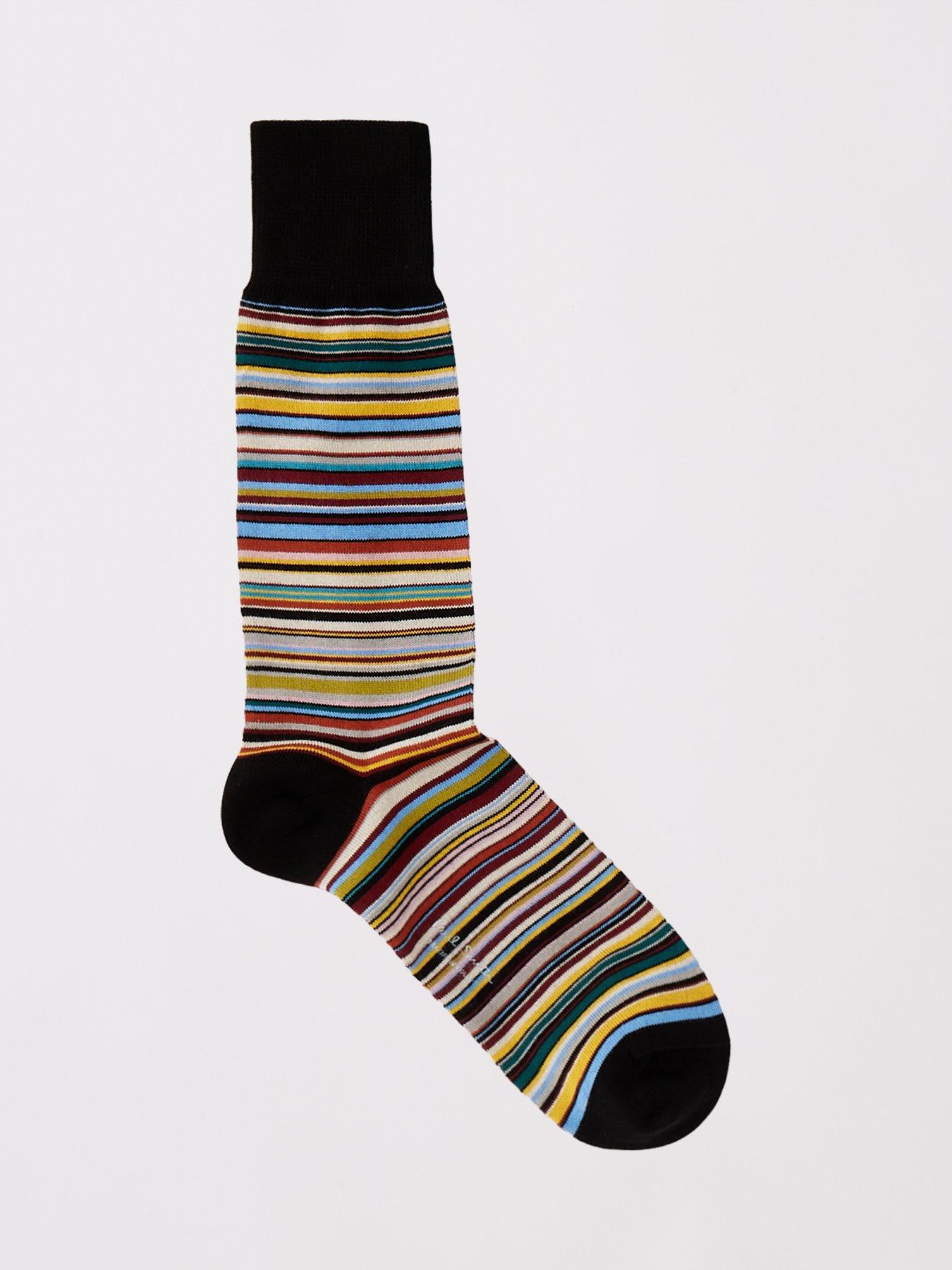 Image 2 of 5 of PS PAUL SMITH Ps Paul Smith 2 Pack Signature Stripe Crew Socks - Multi