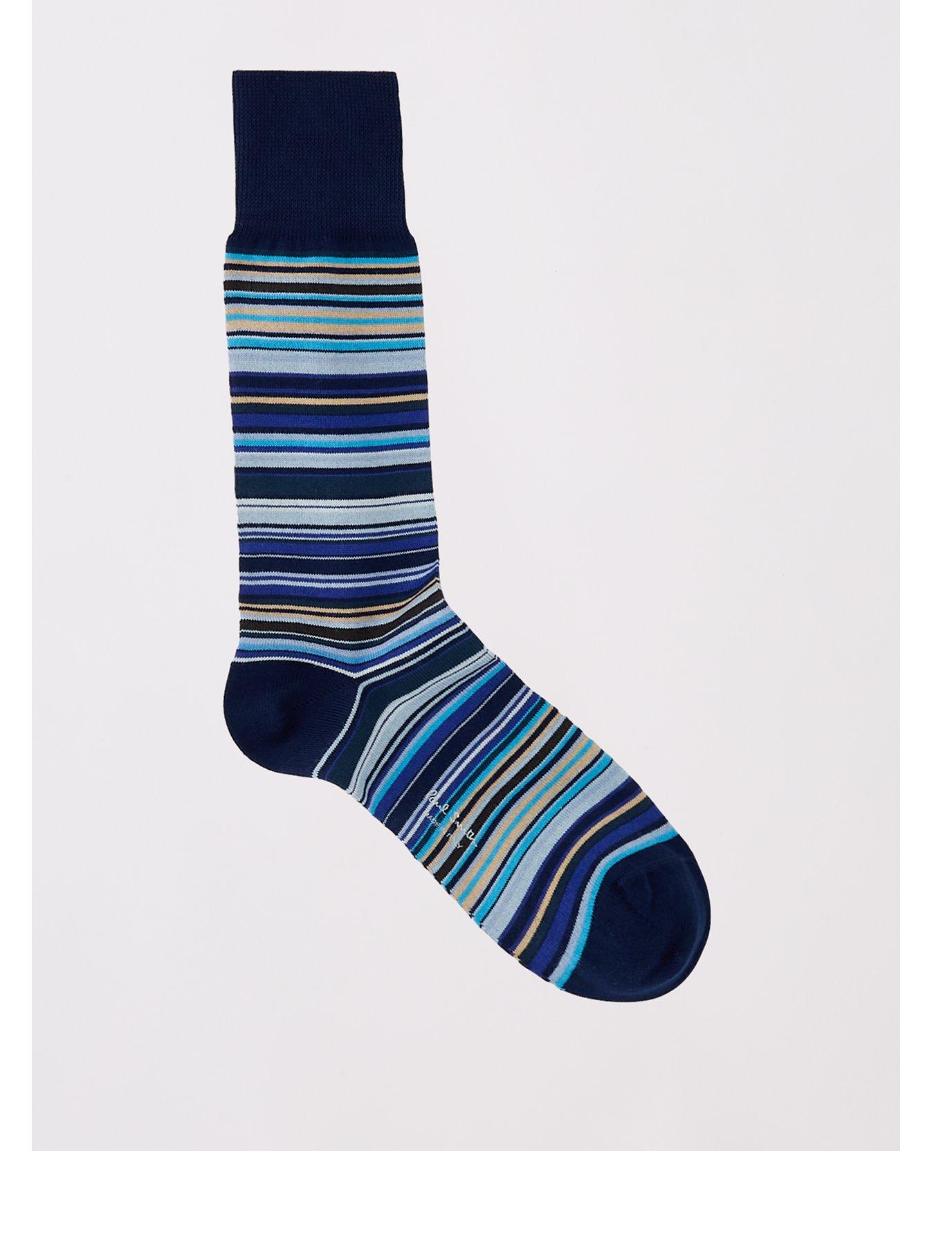 Image 3 of 5 of PS PAUL SMITH Ps Paul Smith 2 Pack Signature Stripe Crew Socks - Multi