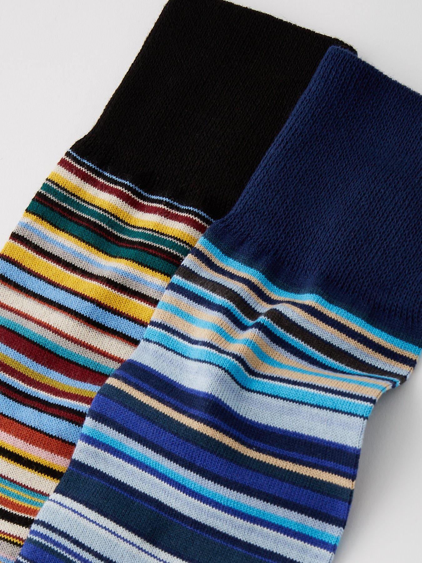 Image 5 of 5 of PS PAUL SMITH Ps Paul Smith 2 Pack Signature Stripe Crew Socks - Multi