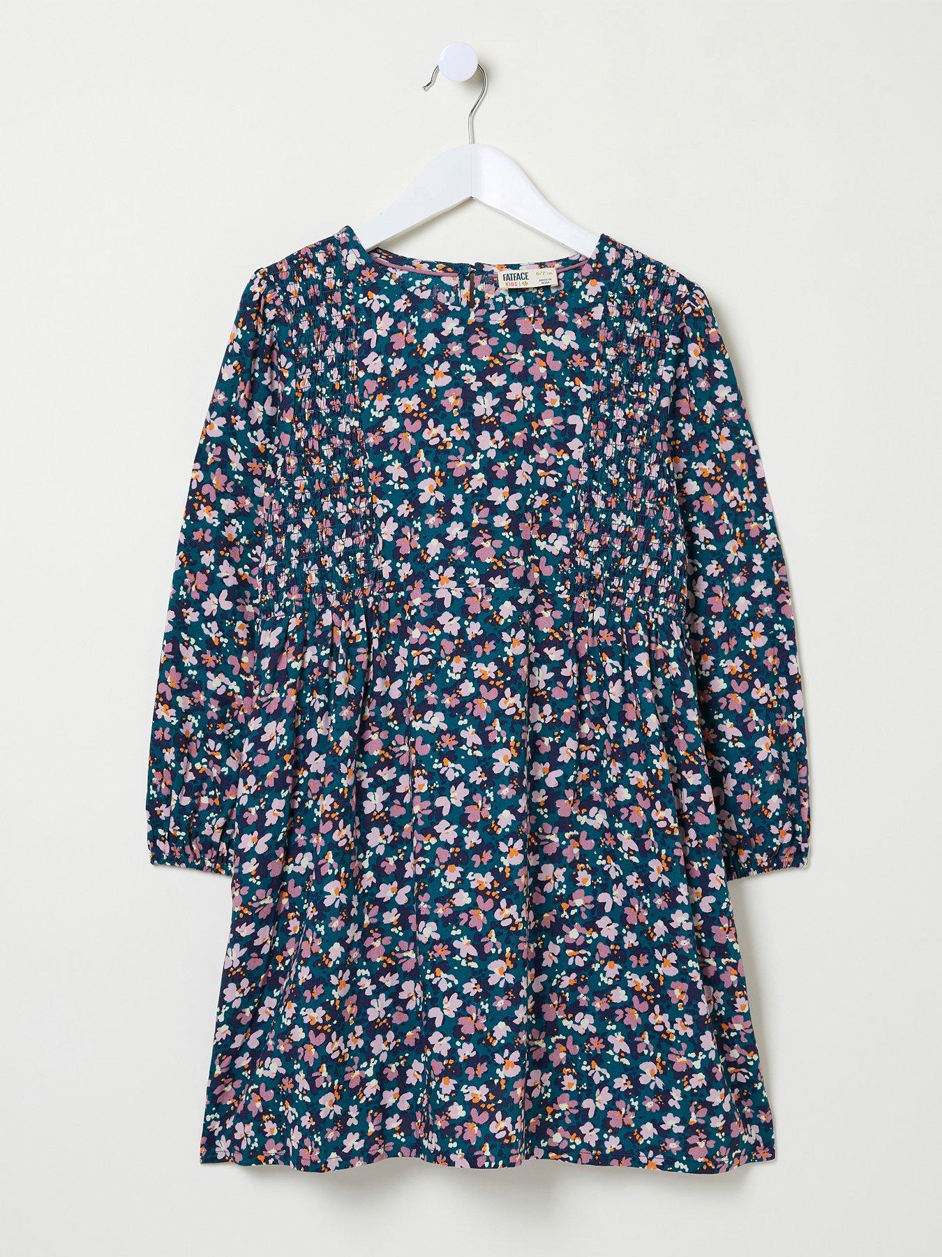 fatface-girls-rhea-floral-printed-dress-dark-teal-bluestillFront