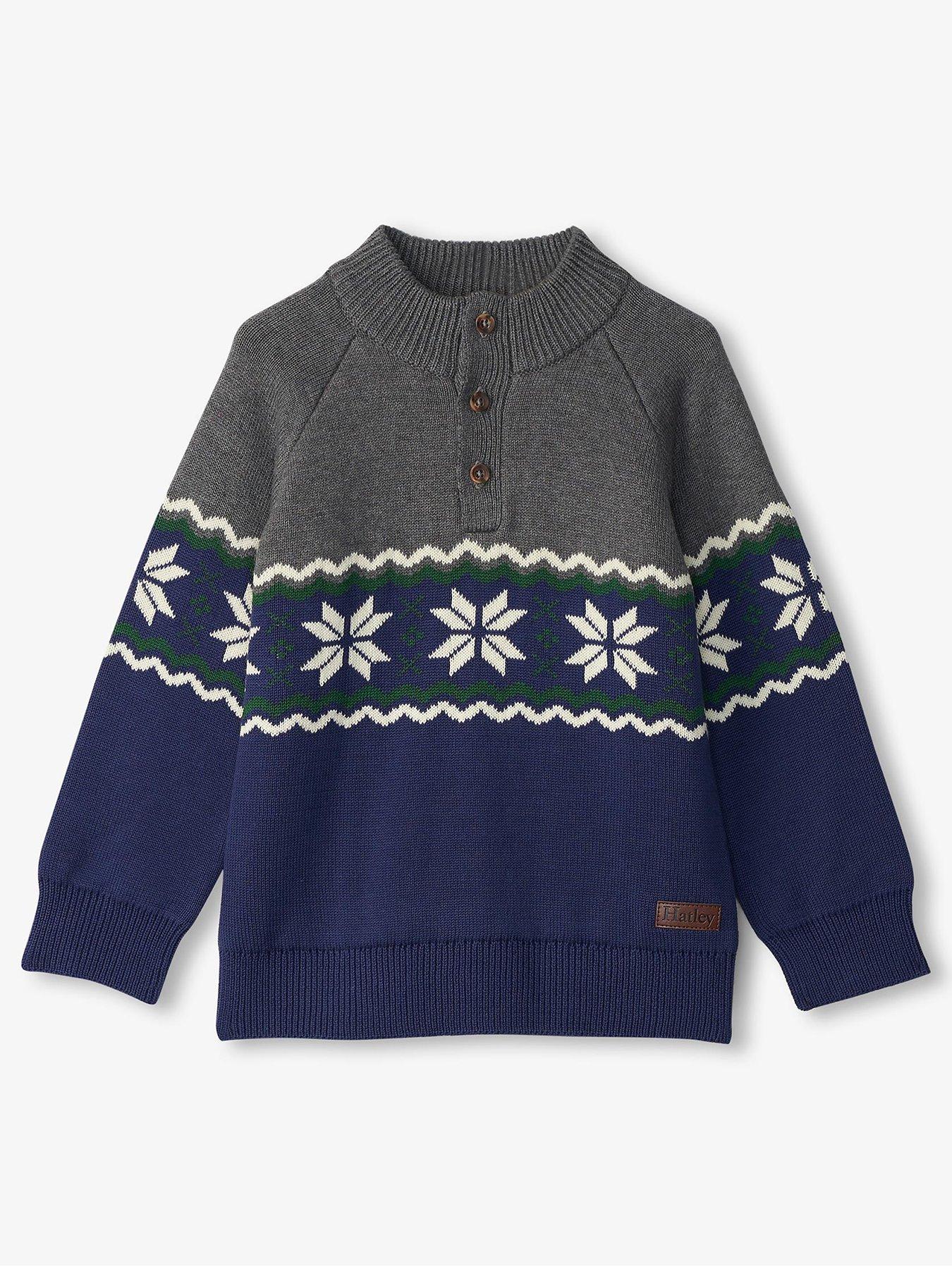 Image 1 of 5 of Hatley Boys Winter Knit Jumper - Navy