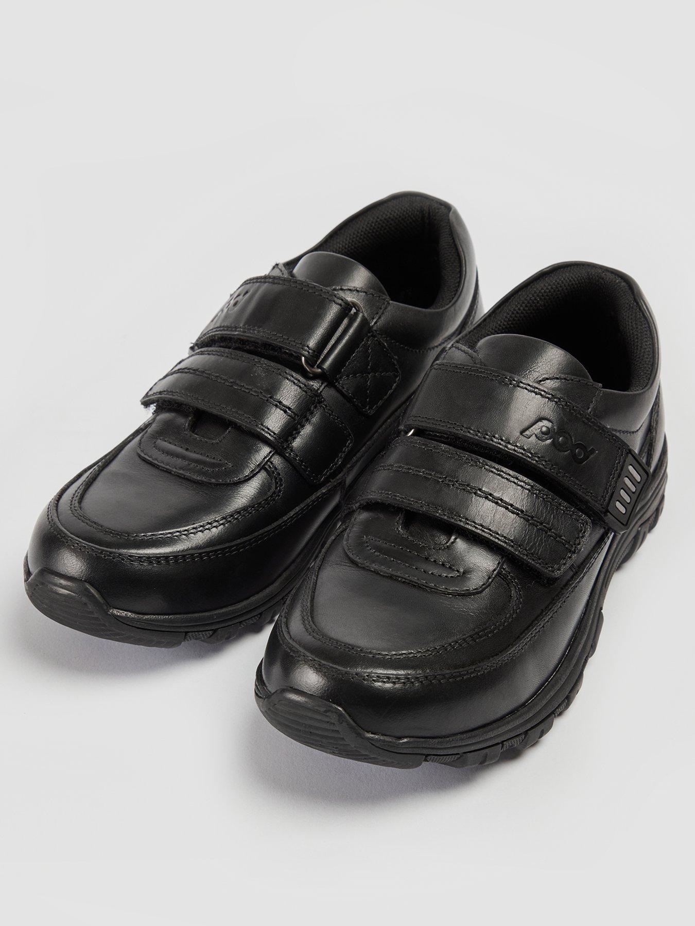 Image 2 of 6 of Pod Sprint Double Strap Black Leather School Shoe - Black