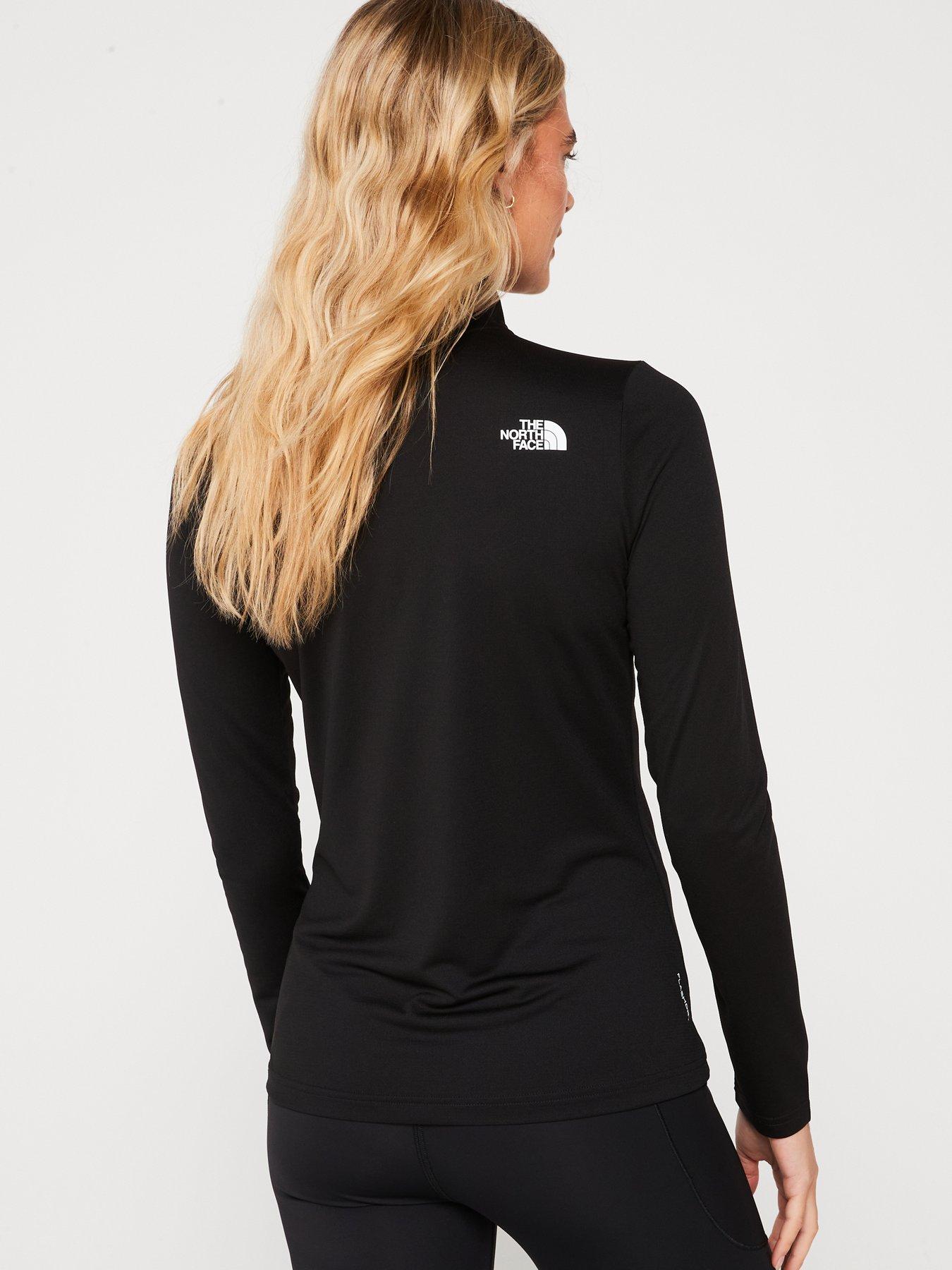 the-north-face-womens-flex-14-zip-long-sleeve-top-blackstillFront