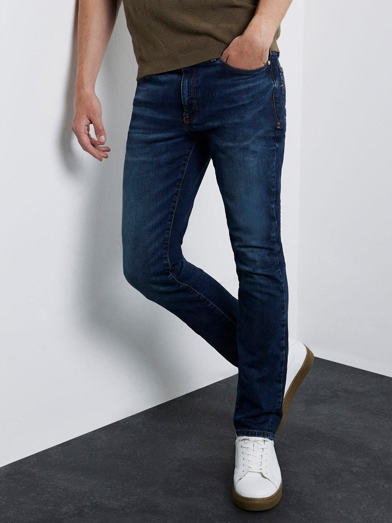 Image 1 of 6 of River Island Skinny Comet Jean - Dark Blue