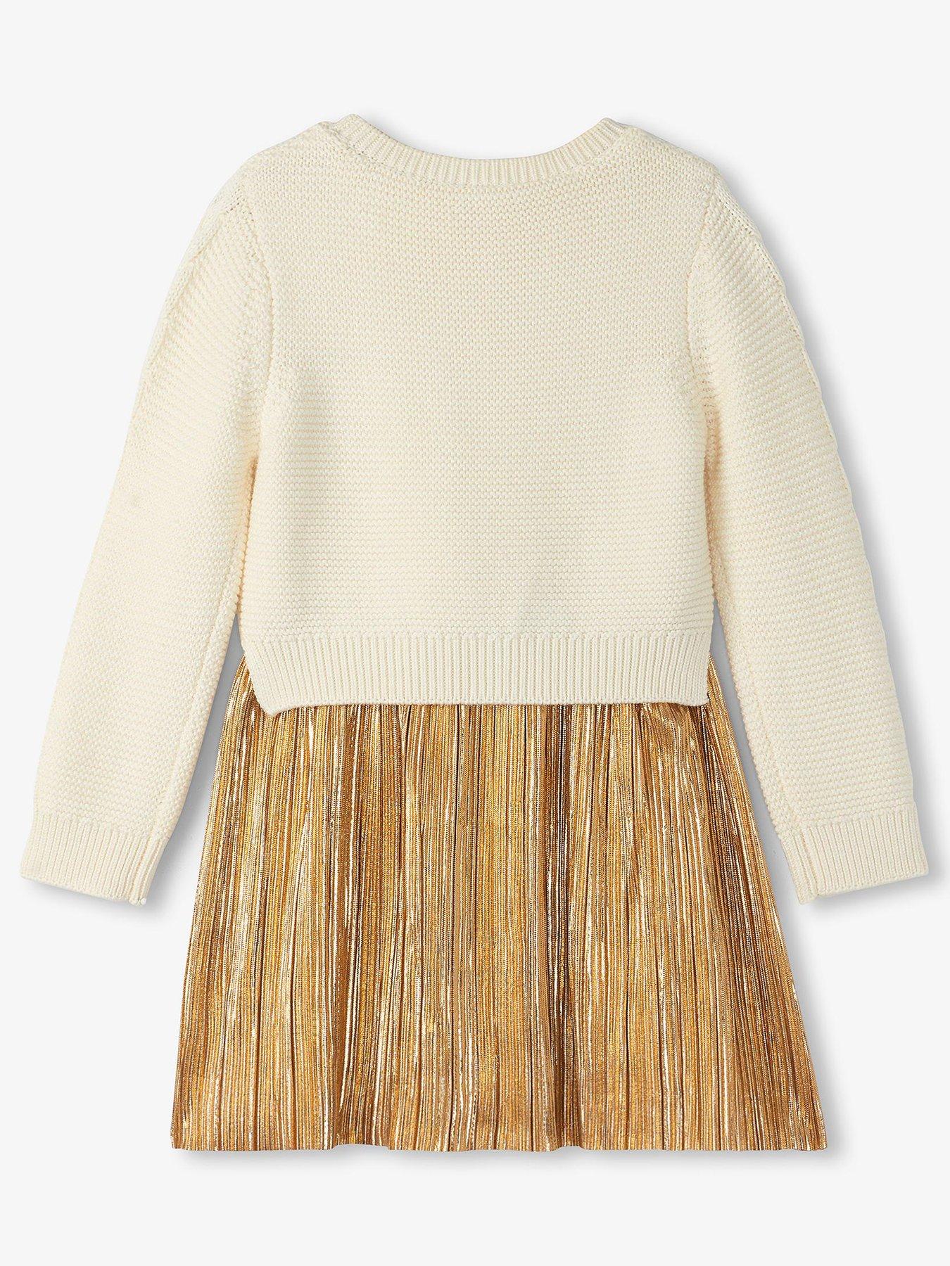 Image 3 of 5 of Hatley HatleyGirls Sparkle Knit Metallic Mixed Dress - Multi