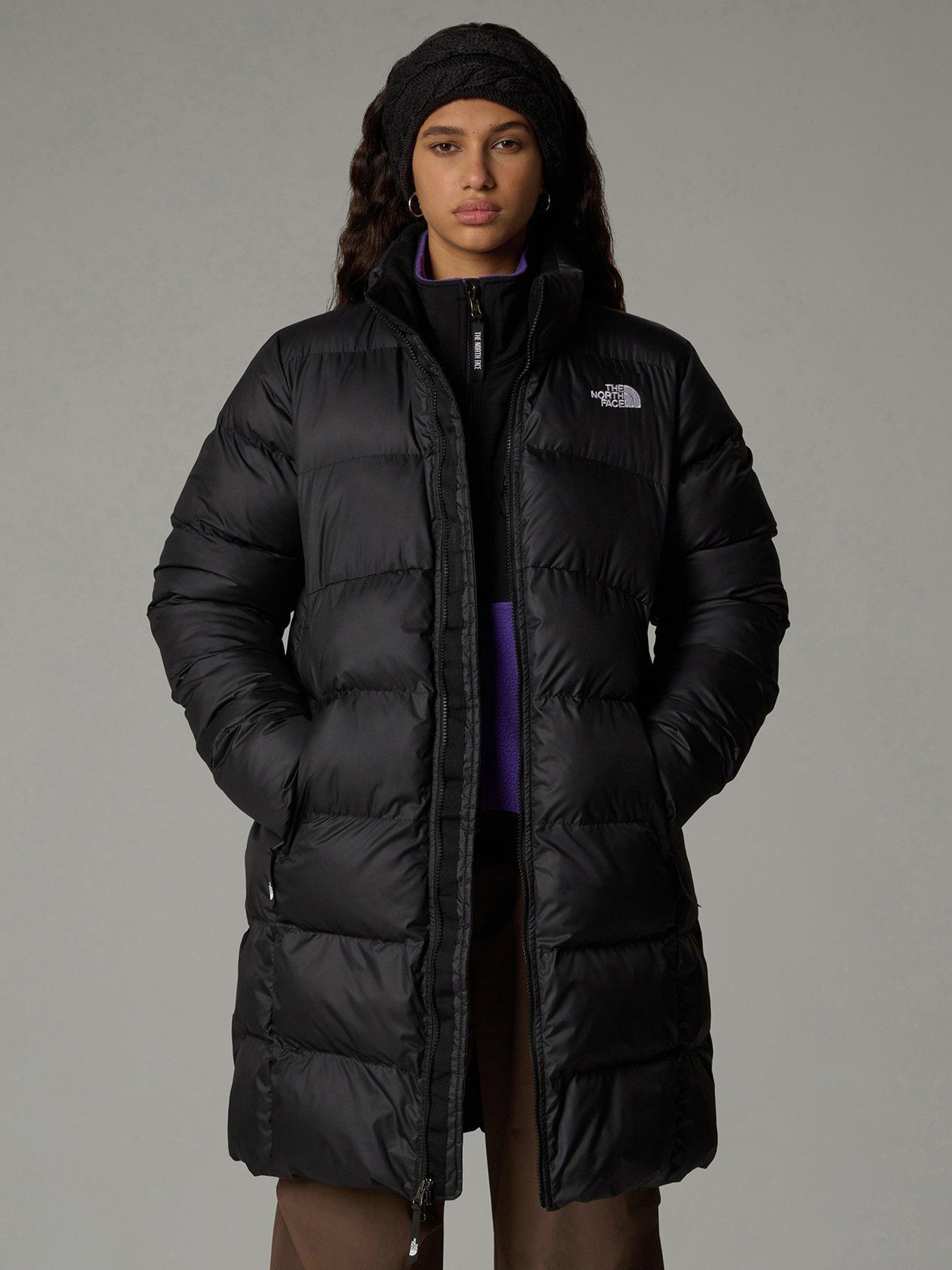 Long black north face coat hotsell