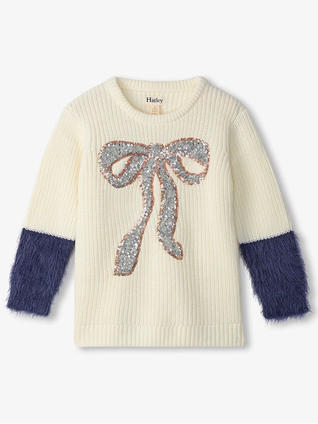 hatley-hatleygirls-fluffy-sleeve-sequin-bow-jumper-multi