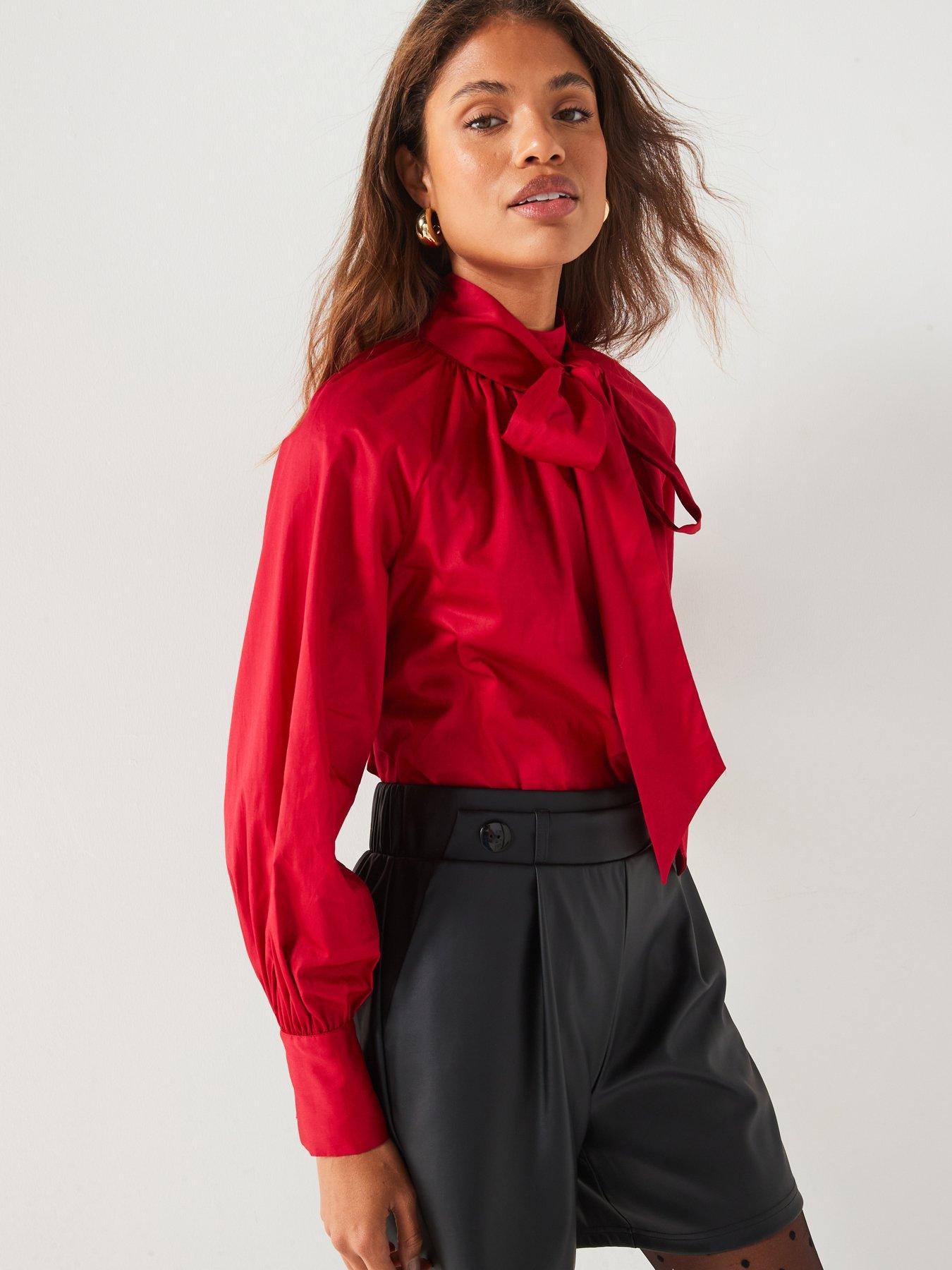 v-by-very-blouson-sleeve-blouse-redoutfit