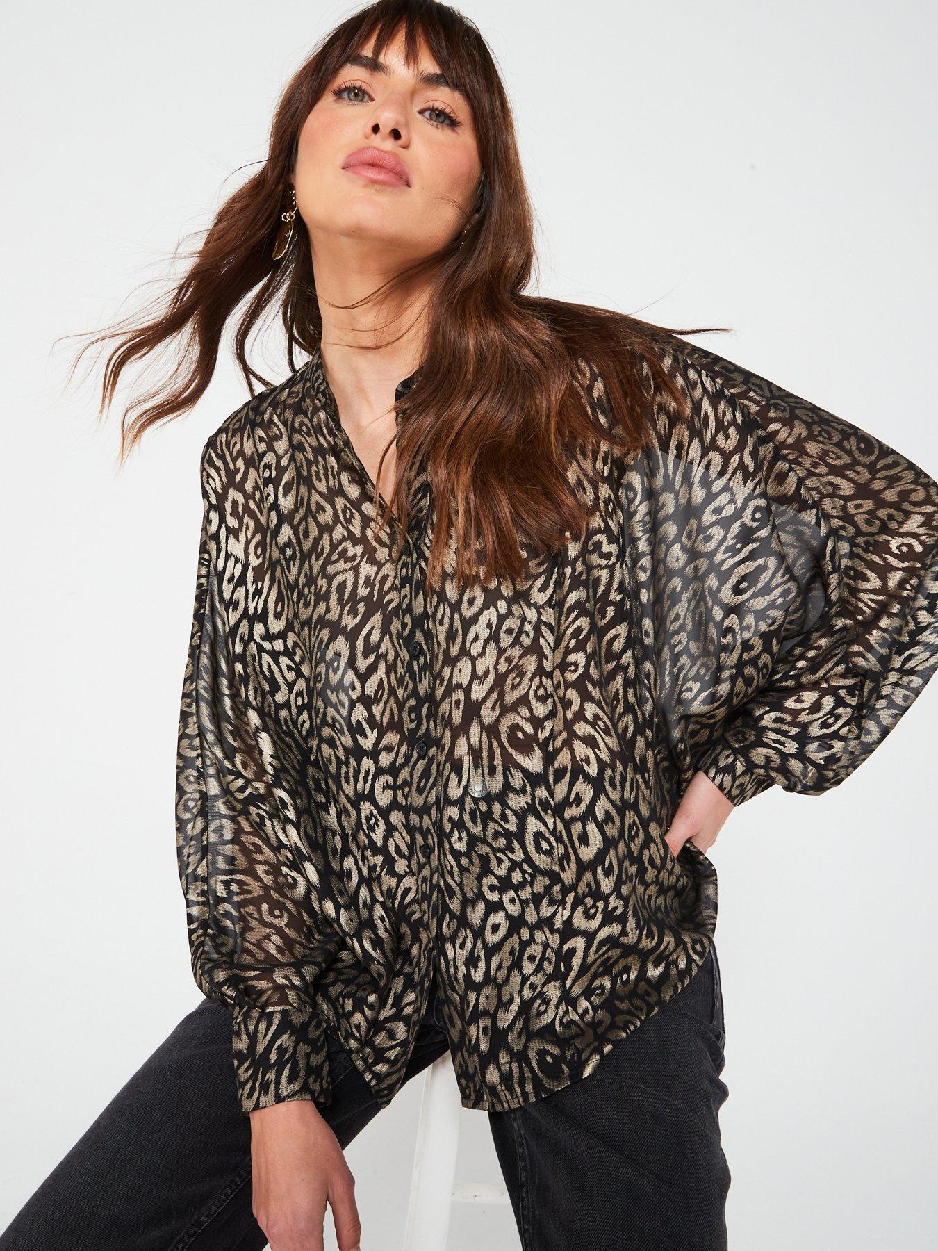 v-by-very-animal-jacquard-blouson-sleeve-shirt-gold