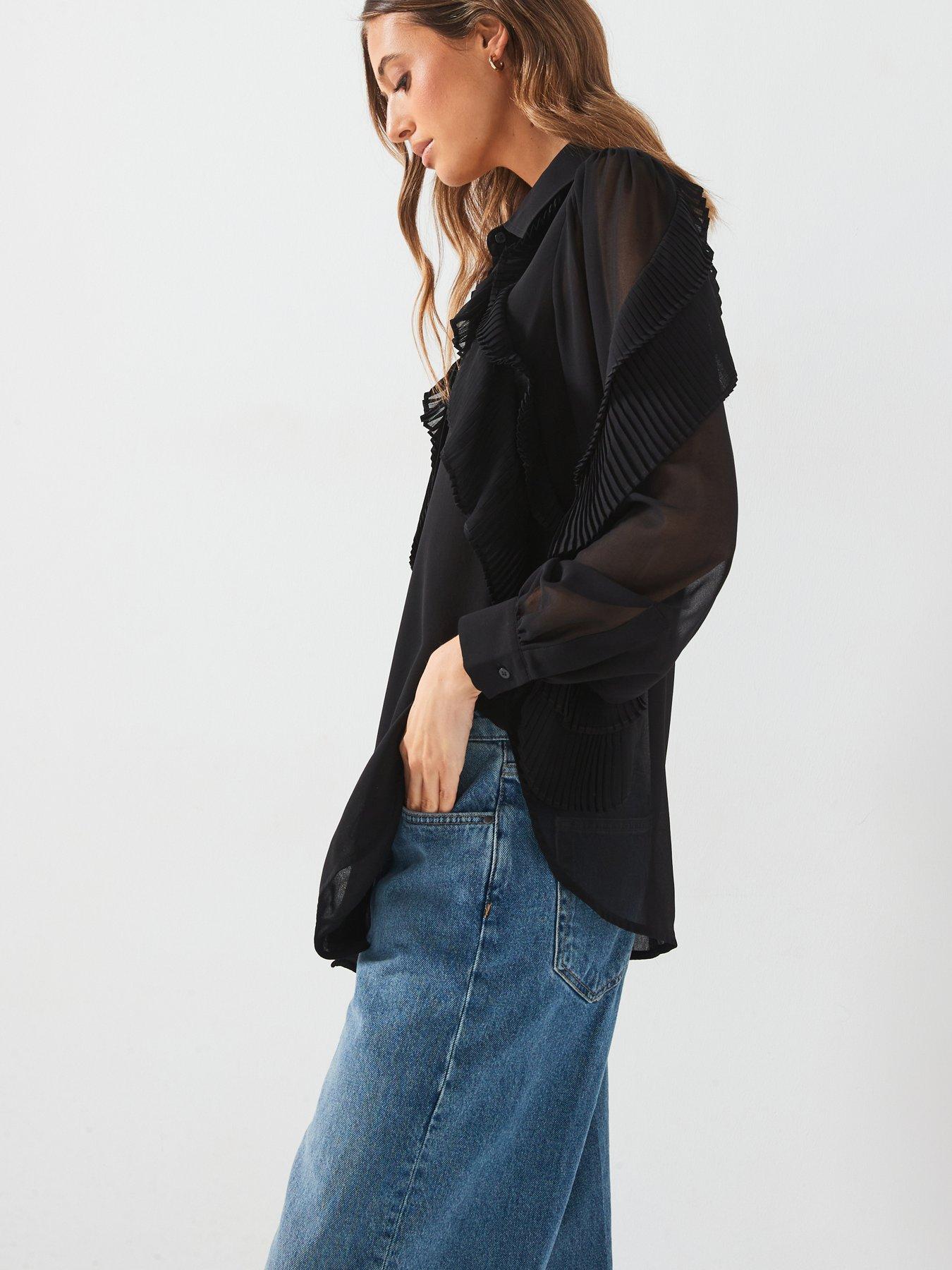 v-by-very-pleated-ruffle-longline-shirt-blackoutfit