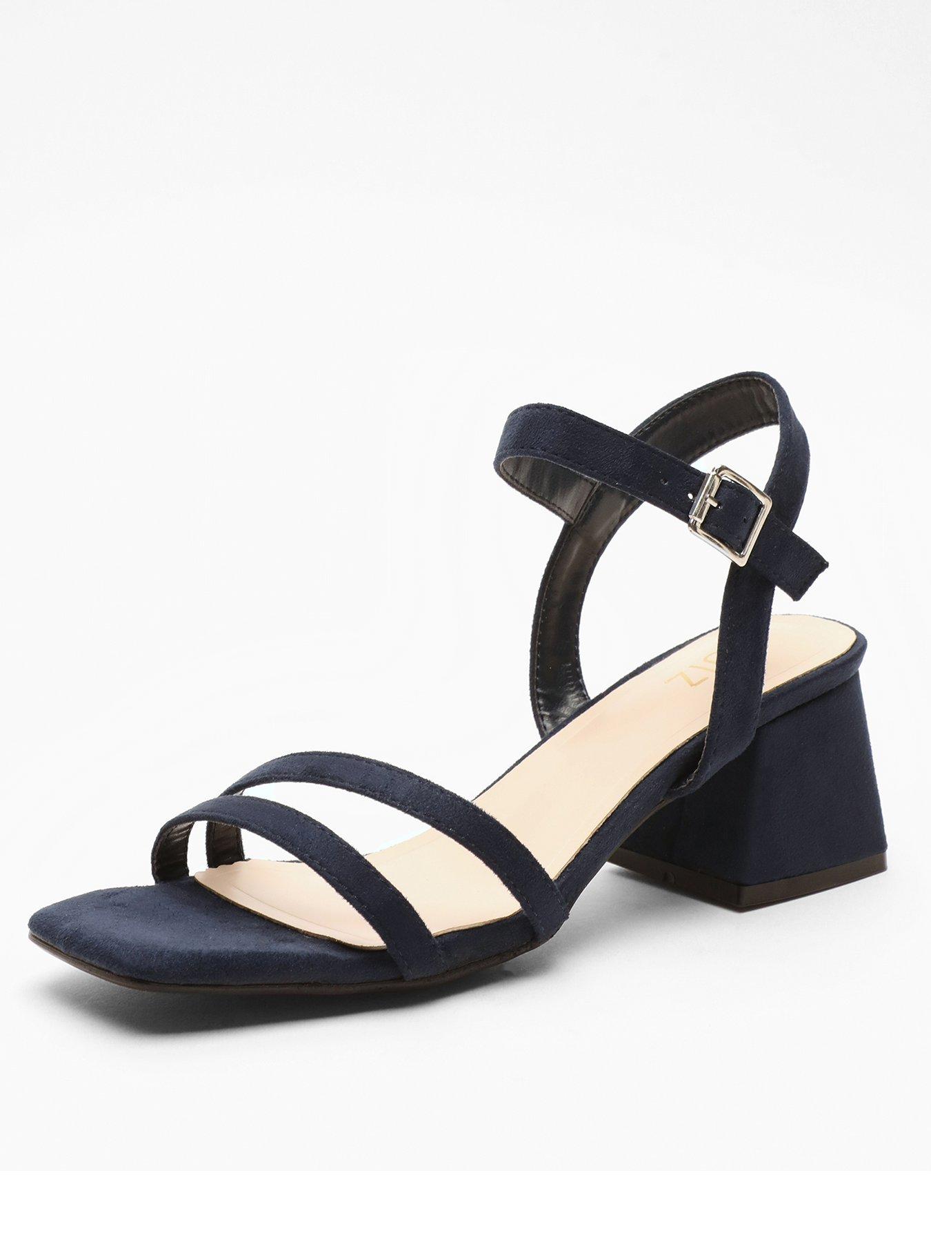 quiz-navy-asymmetric-low-block-heel-sandalsstillFront