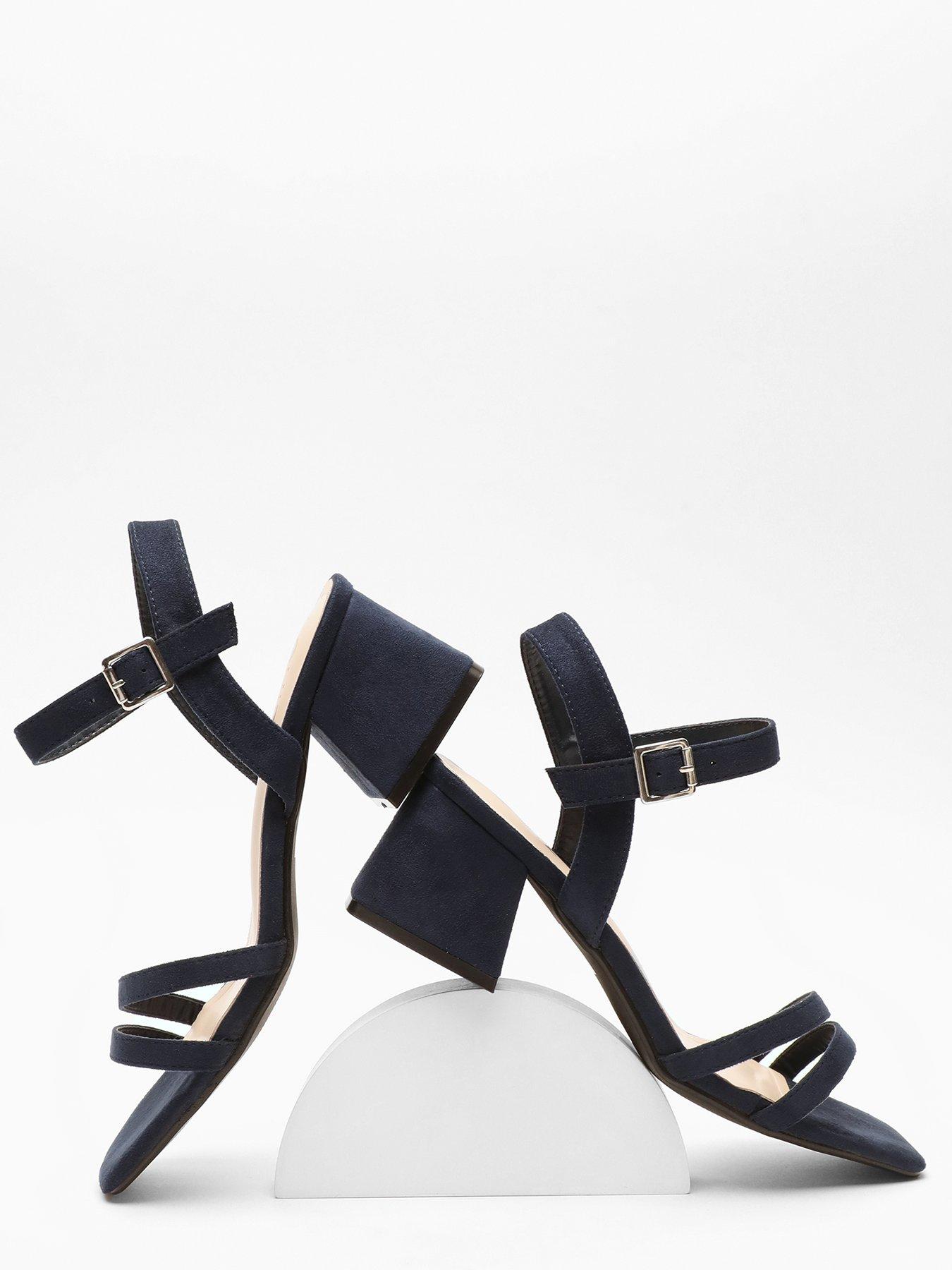 quiz-navy-asymmetric-low-block-heel-sandalsoutfit