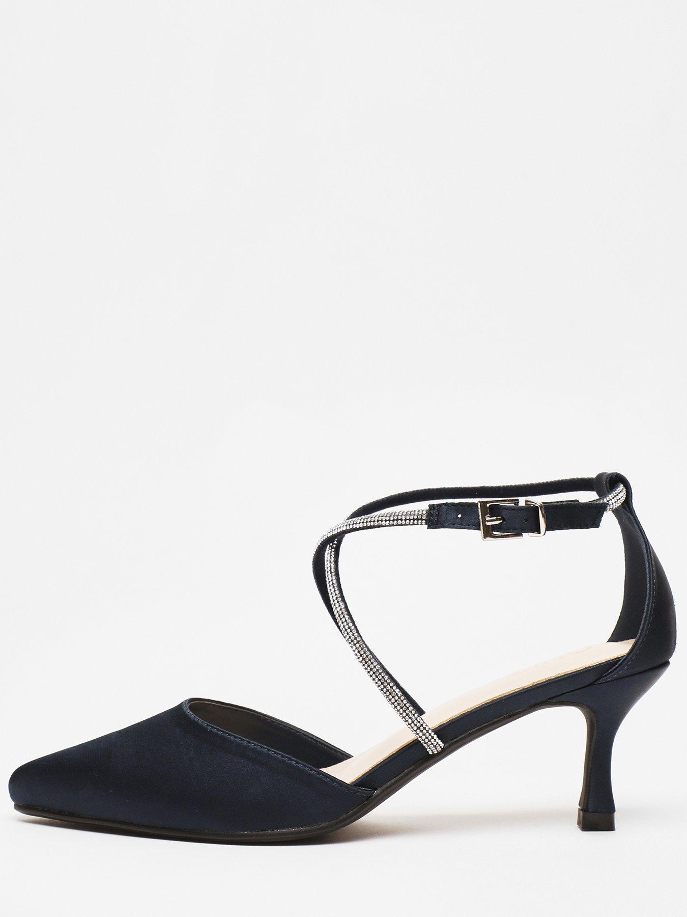 quiz-navy-satin-cross-strap-court-heelsdetail