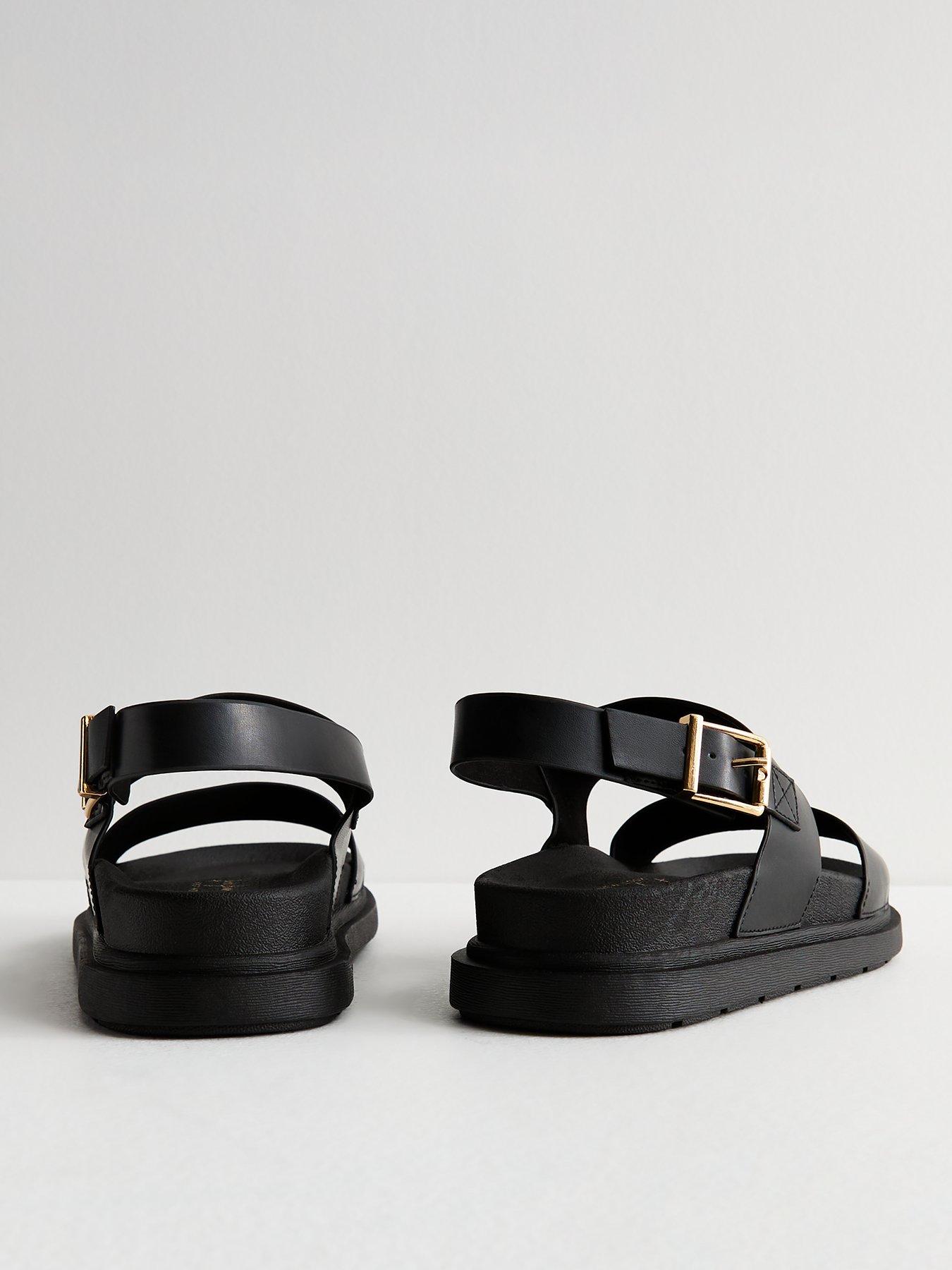 new-look-wide-fit-black-leather-look-2-part-chunky-sandalsback