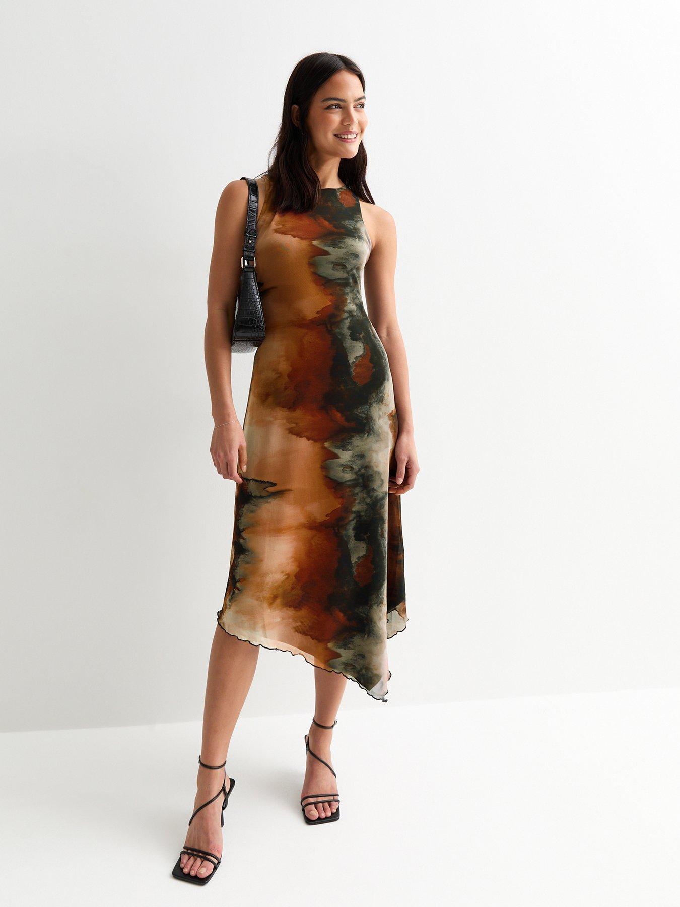 new-look-brown-mesh-tie-dye-print-hanky-hem-sleeveless-midi-dressback