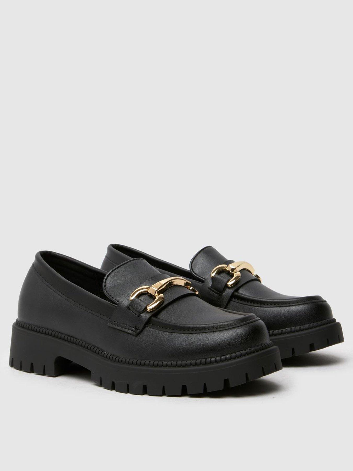 Image 2 of 4 of Schuh Lattice Feature Pu Loafer Junior - Black