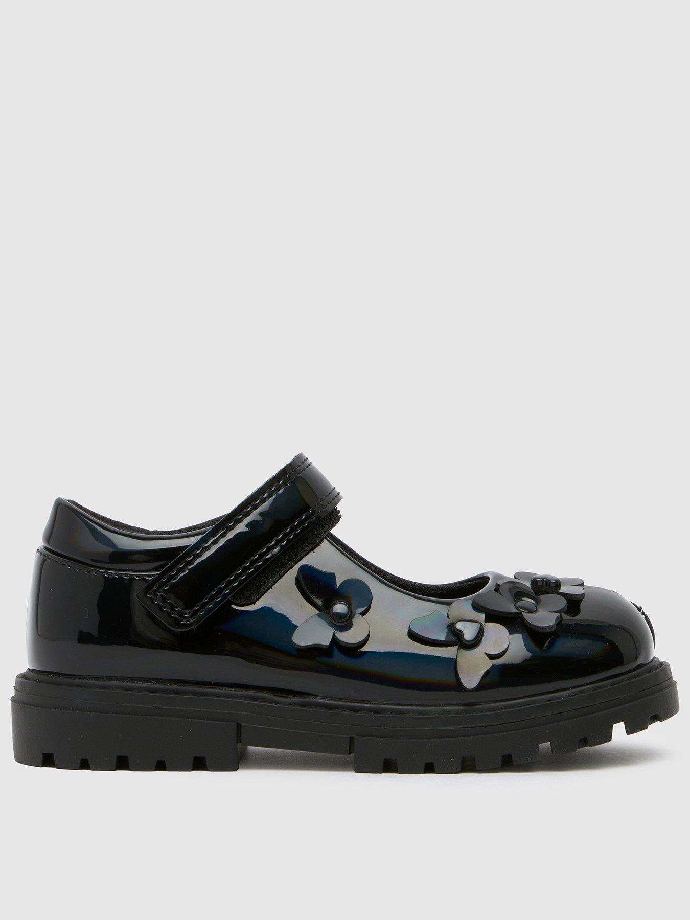 Schuh Lush Feature Butterfly Toddler Patent Shoes - Black