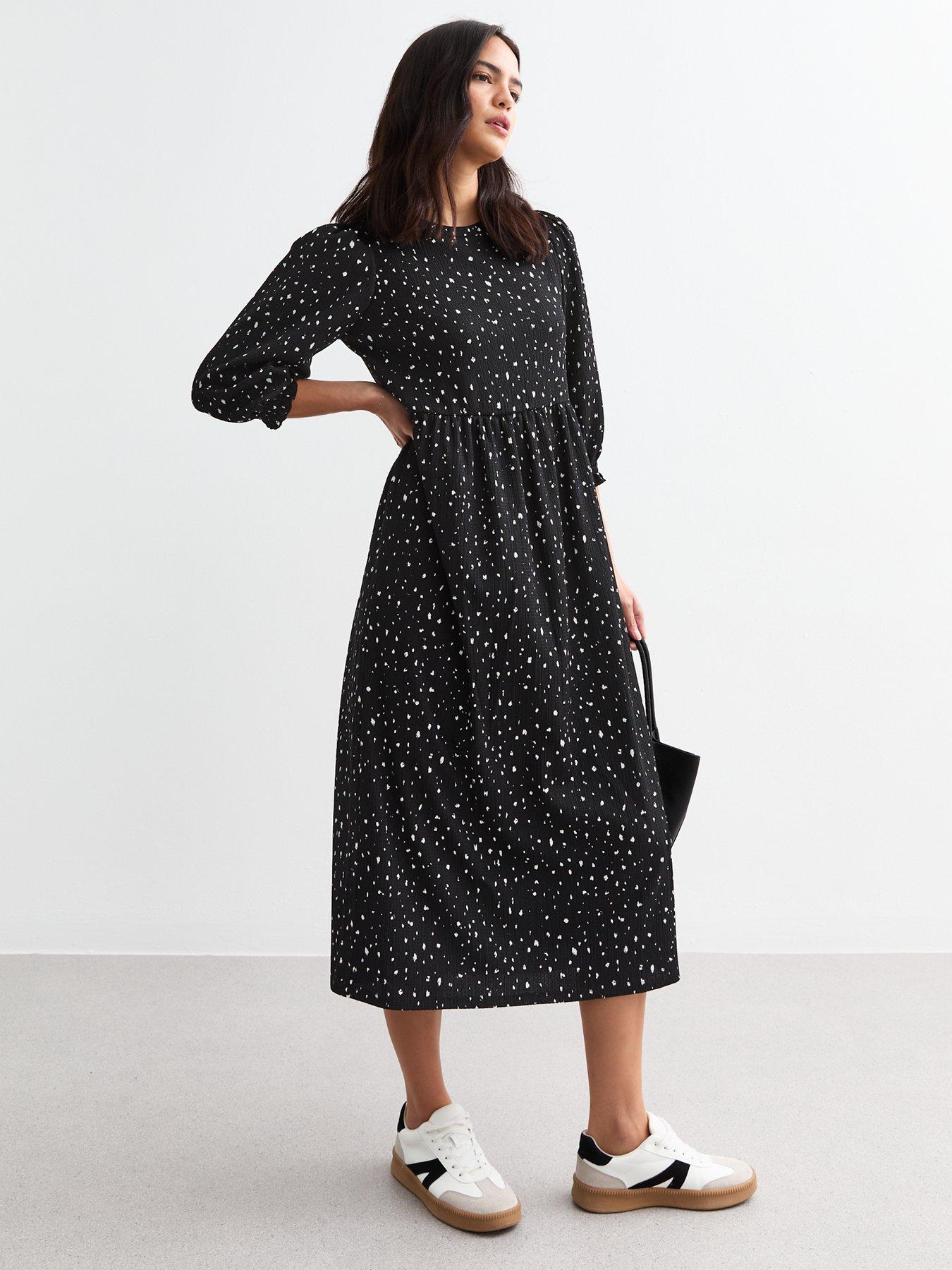 new-look-black-crinkled-midi-smock-dressback