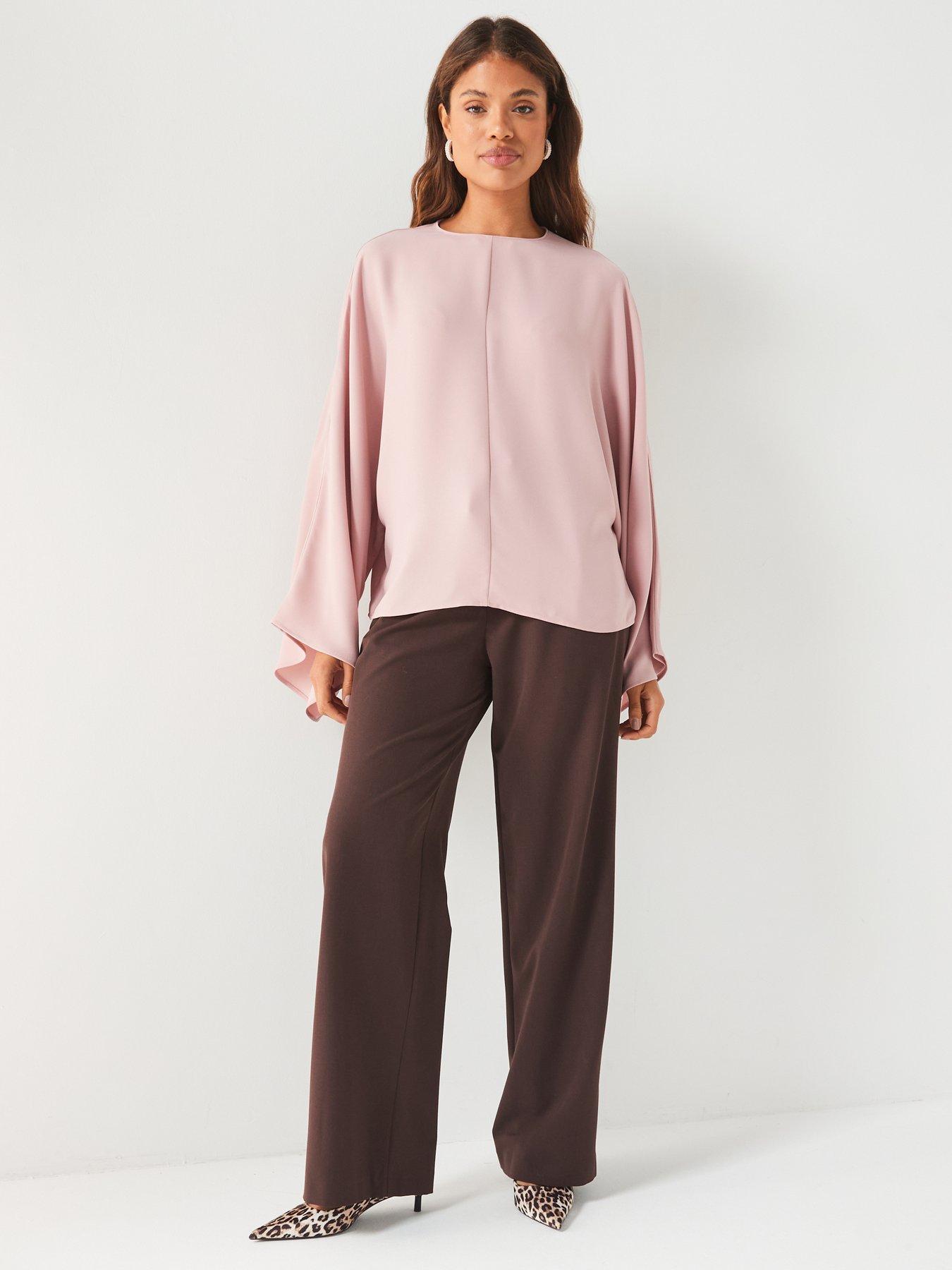 v-by-very-oversized-batwing-blouse-pinkback